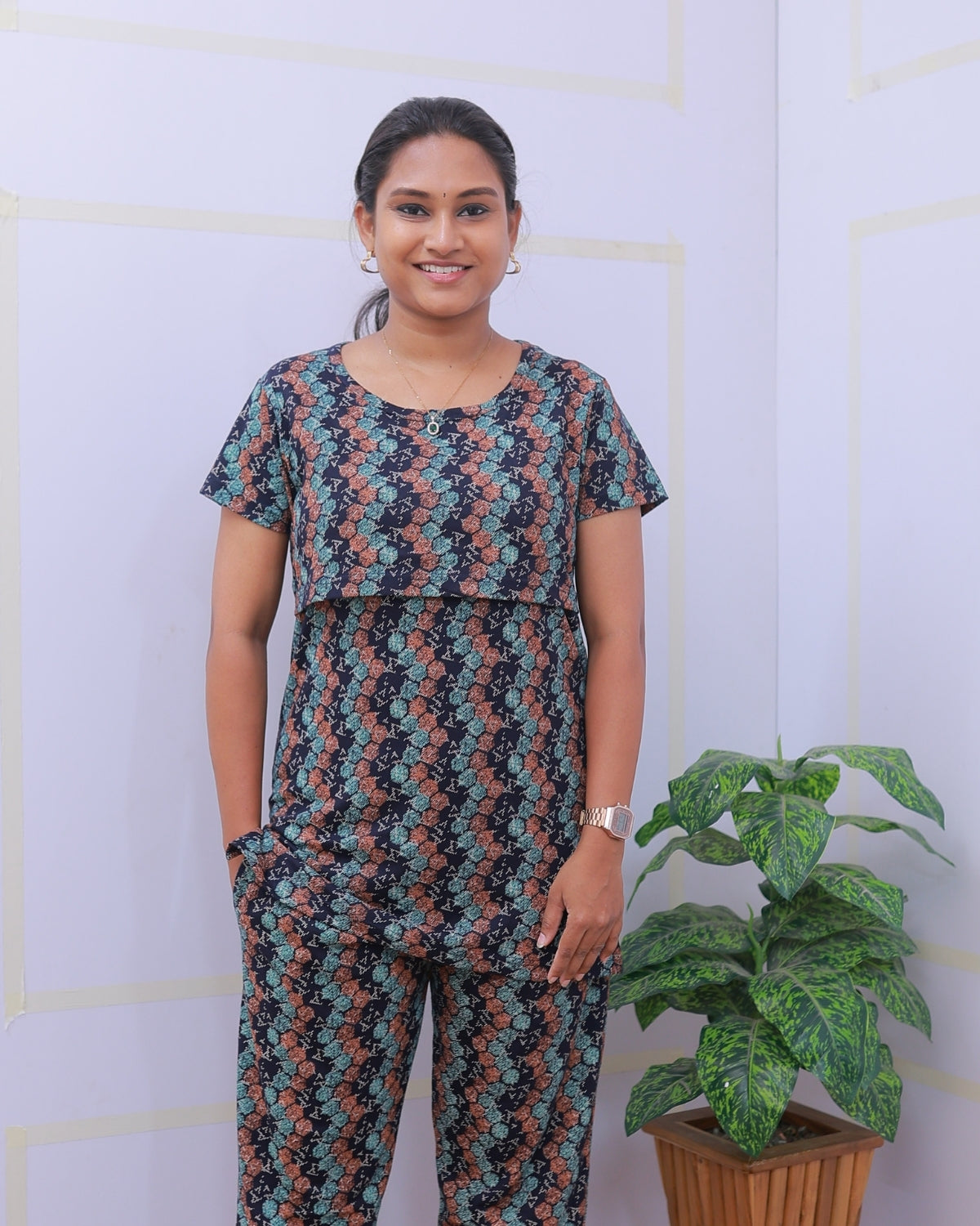 Lasya | Zipless Feeding Pant Set