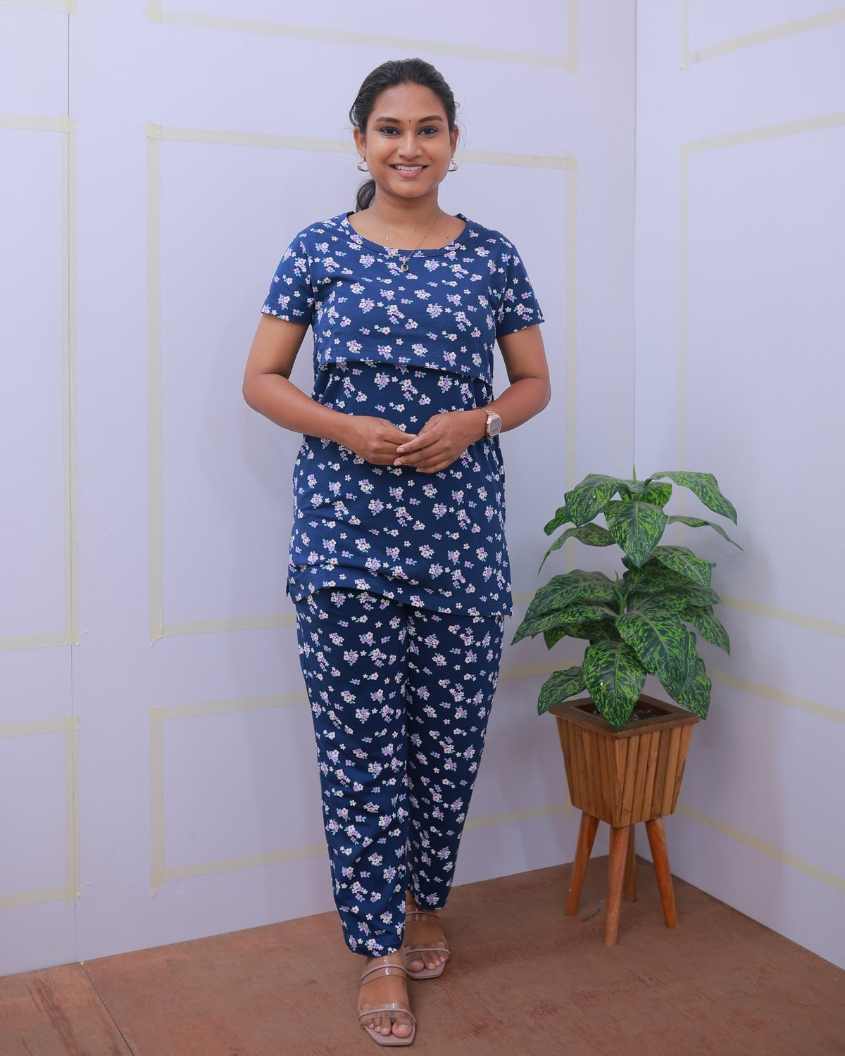 Maalini | Zipless Feeding Pant Set