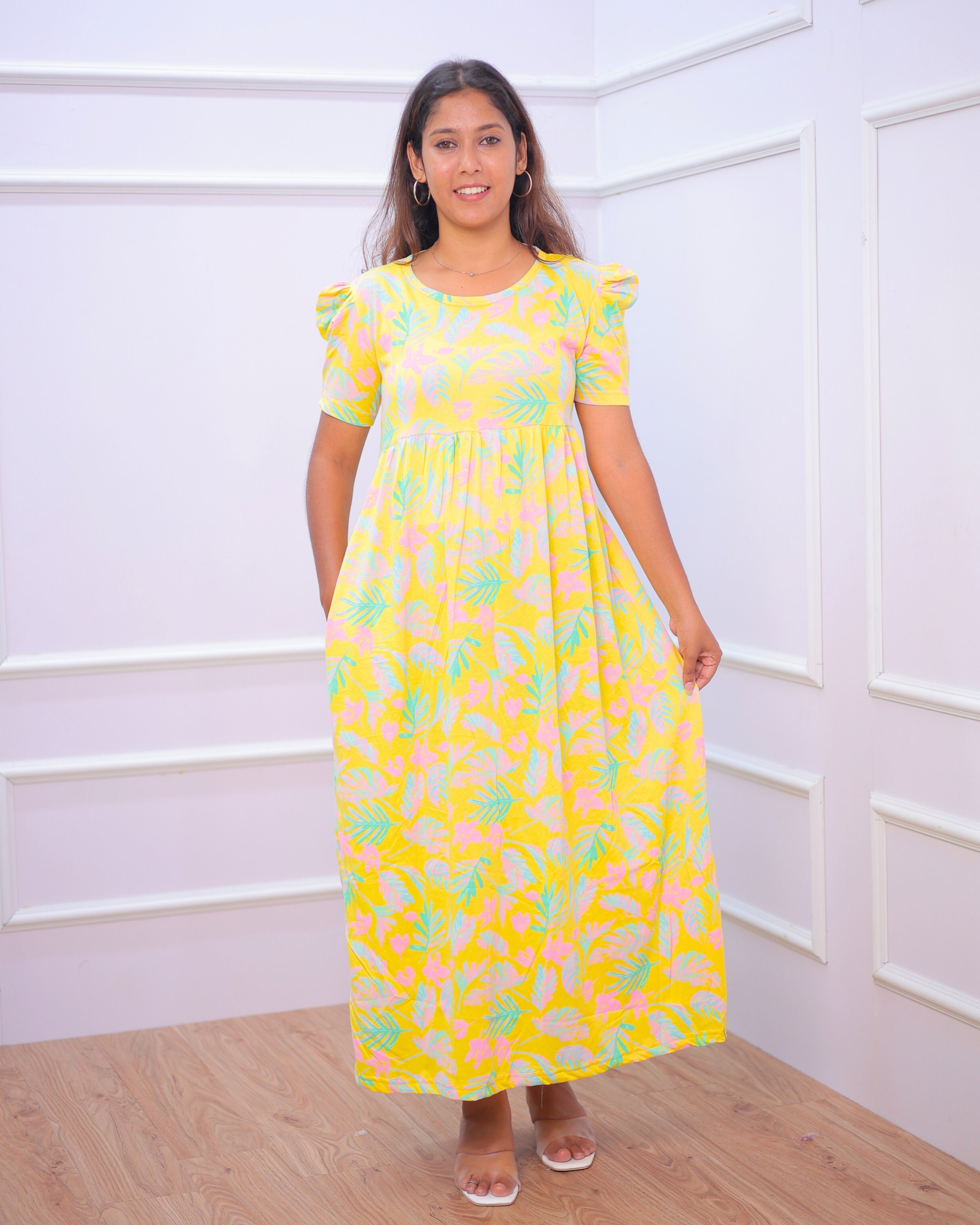 Zunaira | Casual Non-Maternity Loungewear - Puff Sleeve | Full Length