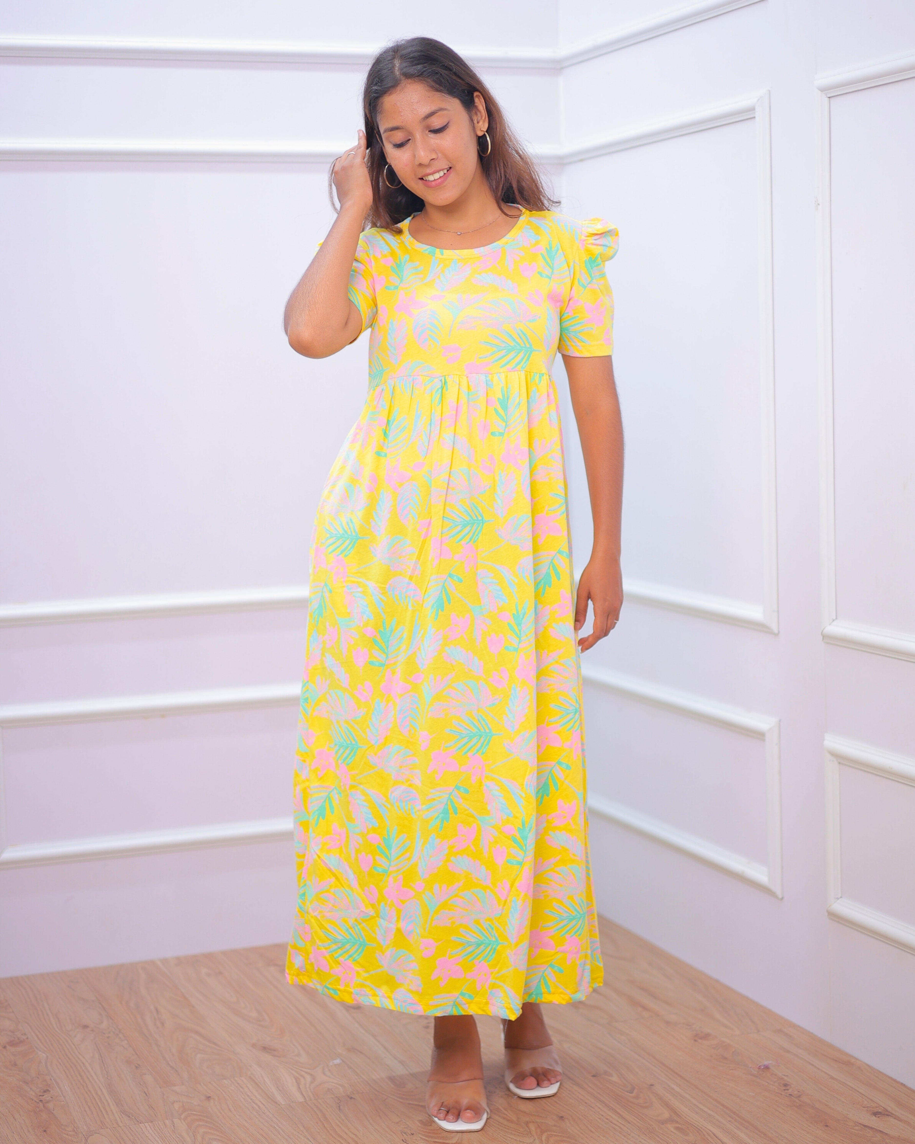 Zunaira | Casual Non-Maternity Loungewear - Puff Sleeve | Full Length