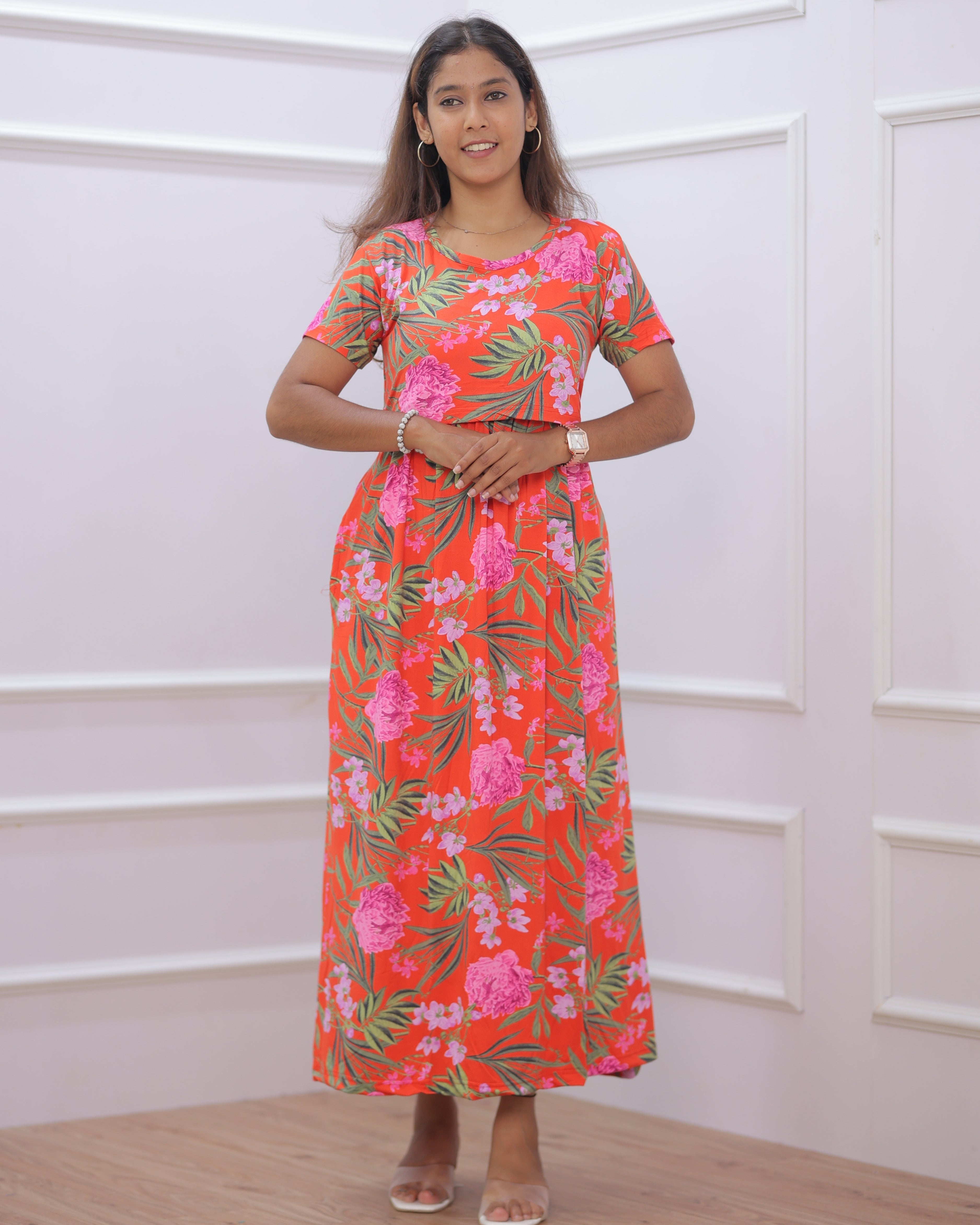 Ovia | Zipless Maternity Dress - Normal Sleeves | Full Length
