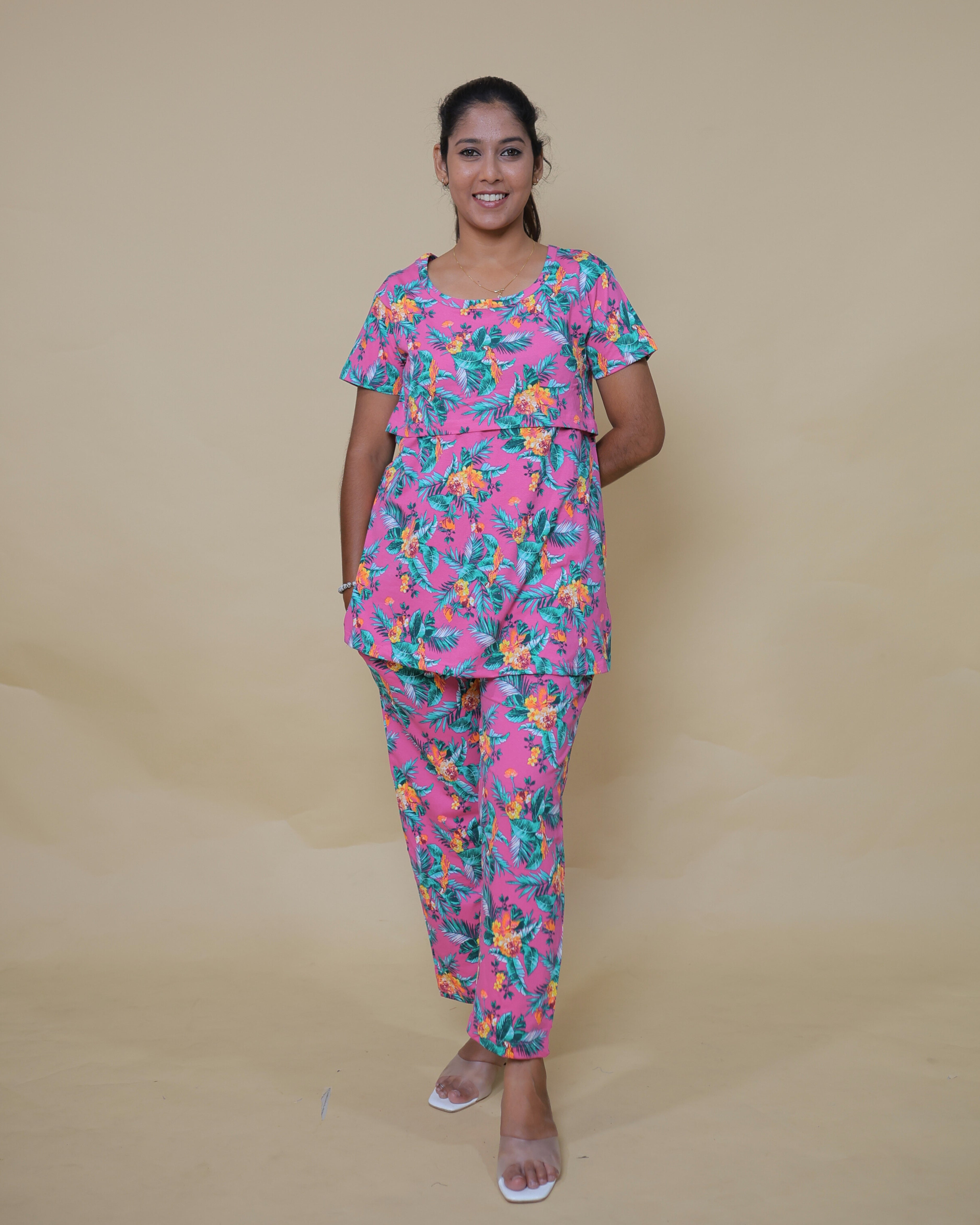 Aisha | Zipless Feeding Pant Set