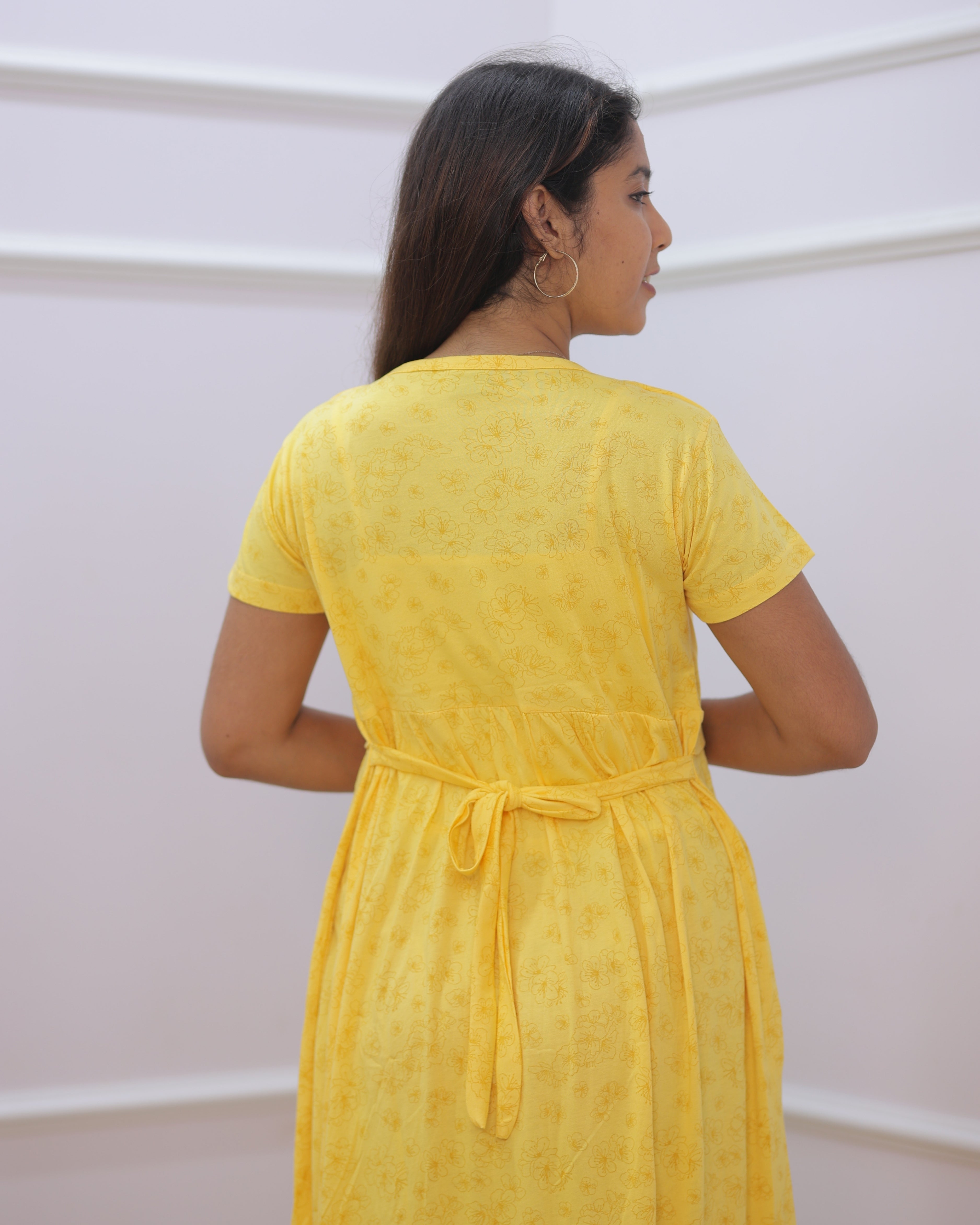 Reva | Zipless Maternity Dress - Normal Sleeves | Full Length