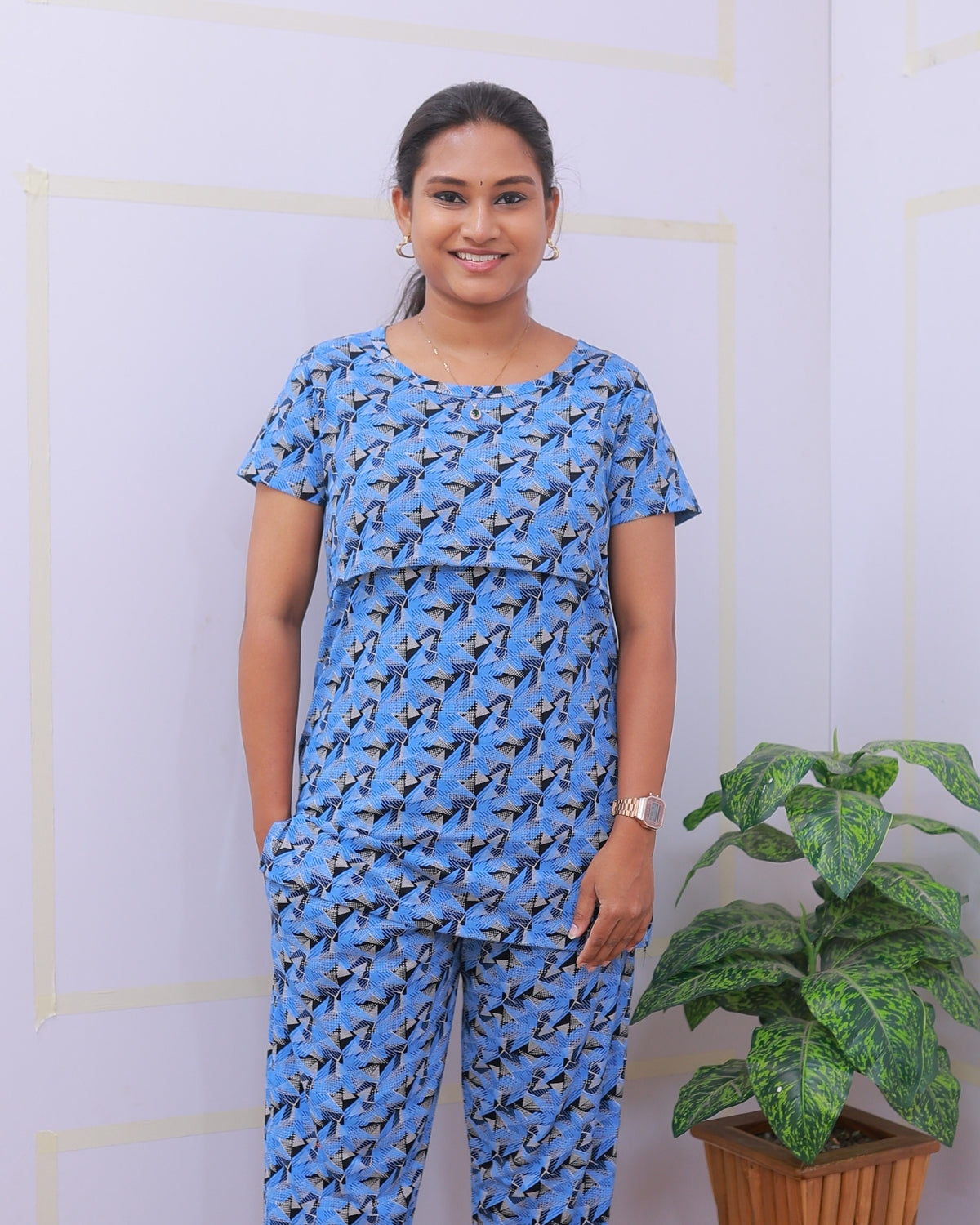 Manisha | Zipless Feeding Pant Set
