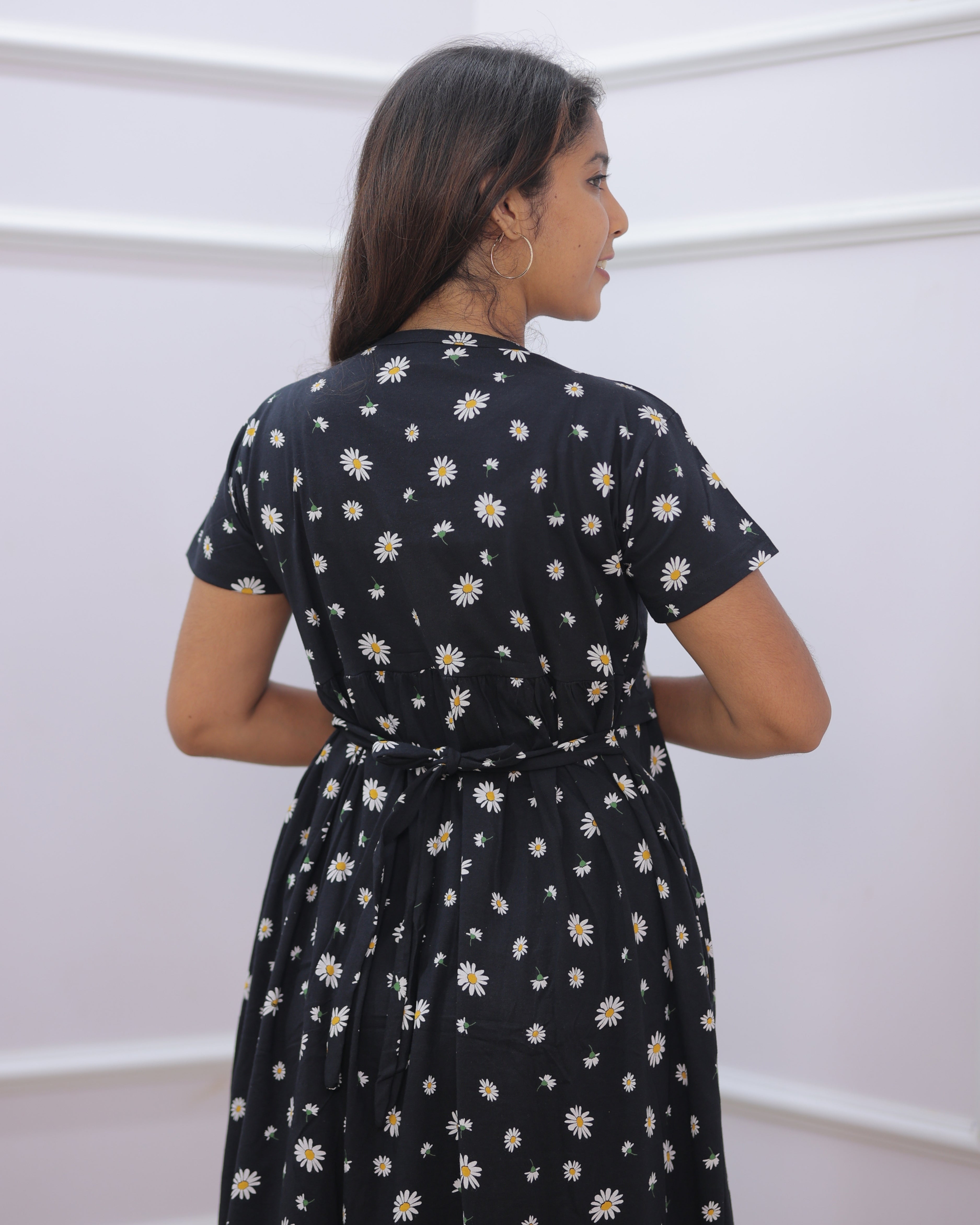 Sanjoli | Zipless Maternity Dress - Normal Sleeves | Full Length