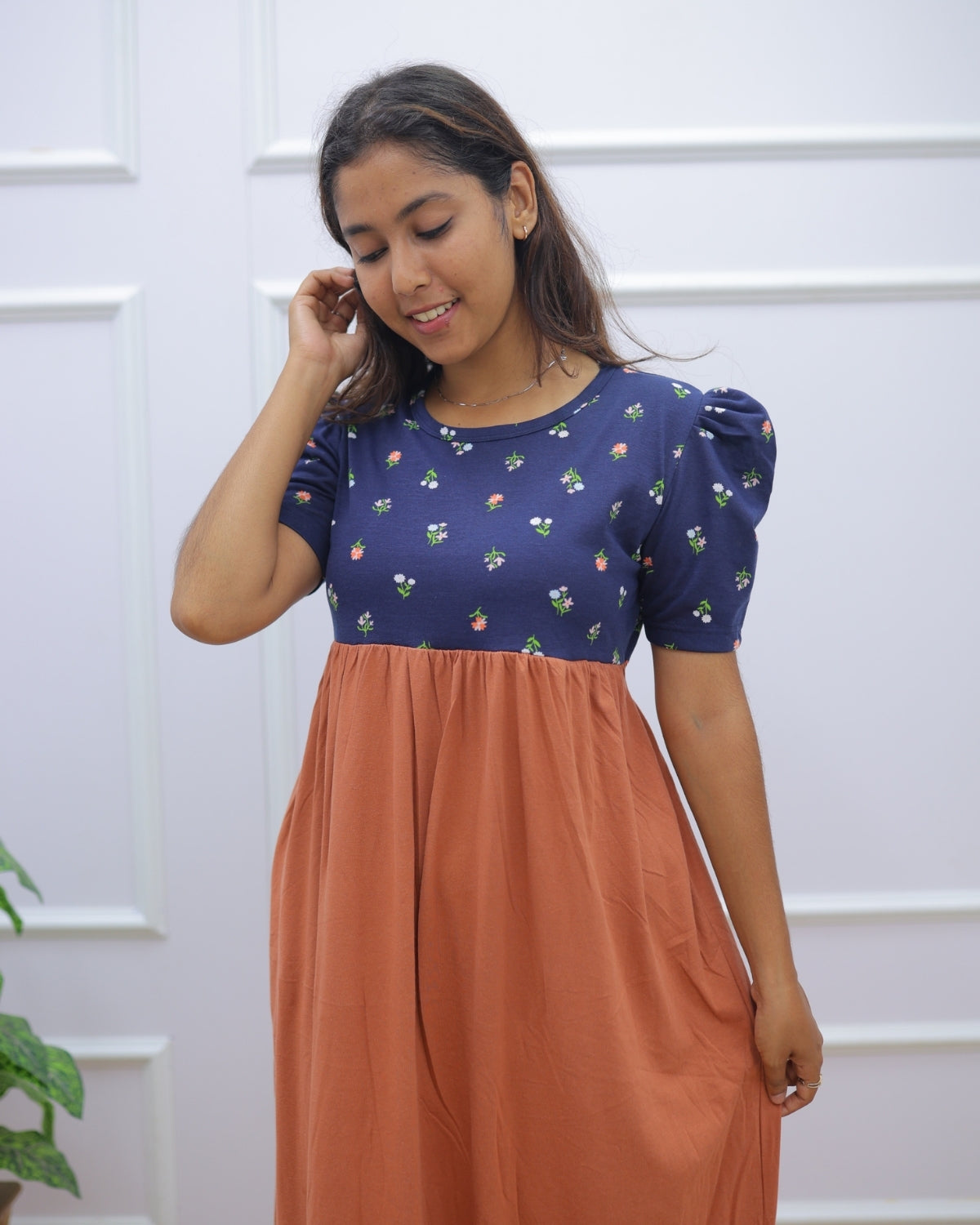 Ritu | Casual Non-Maternity Loungewear - Puff Sleeve | Full Length