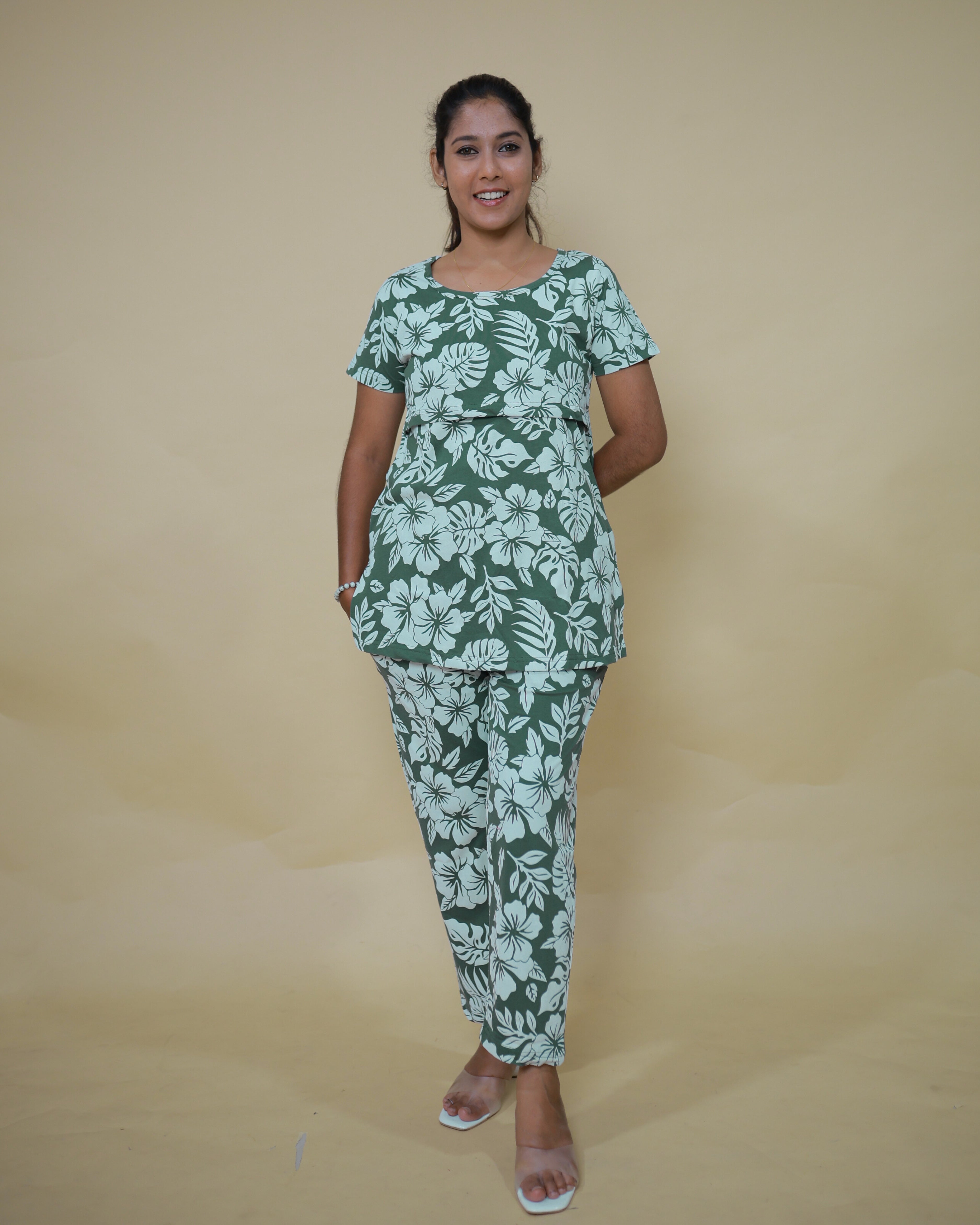 Champa | Zipless Feeding Pant Set