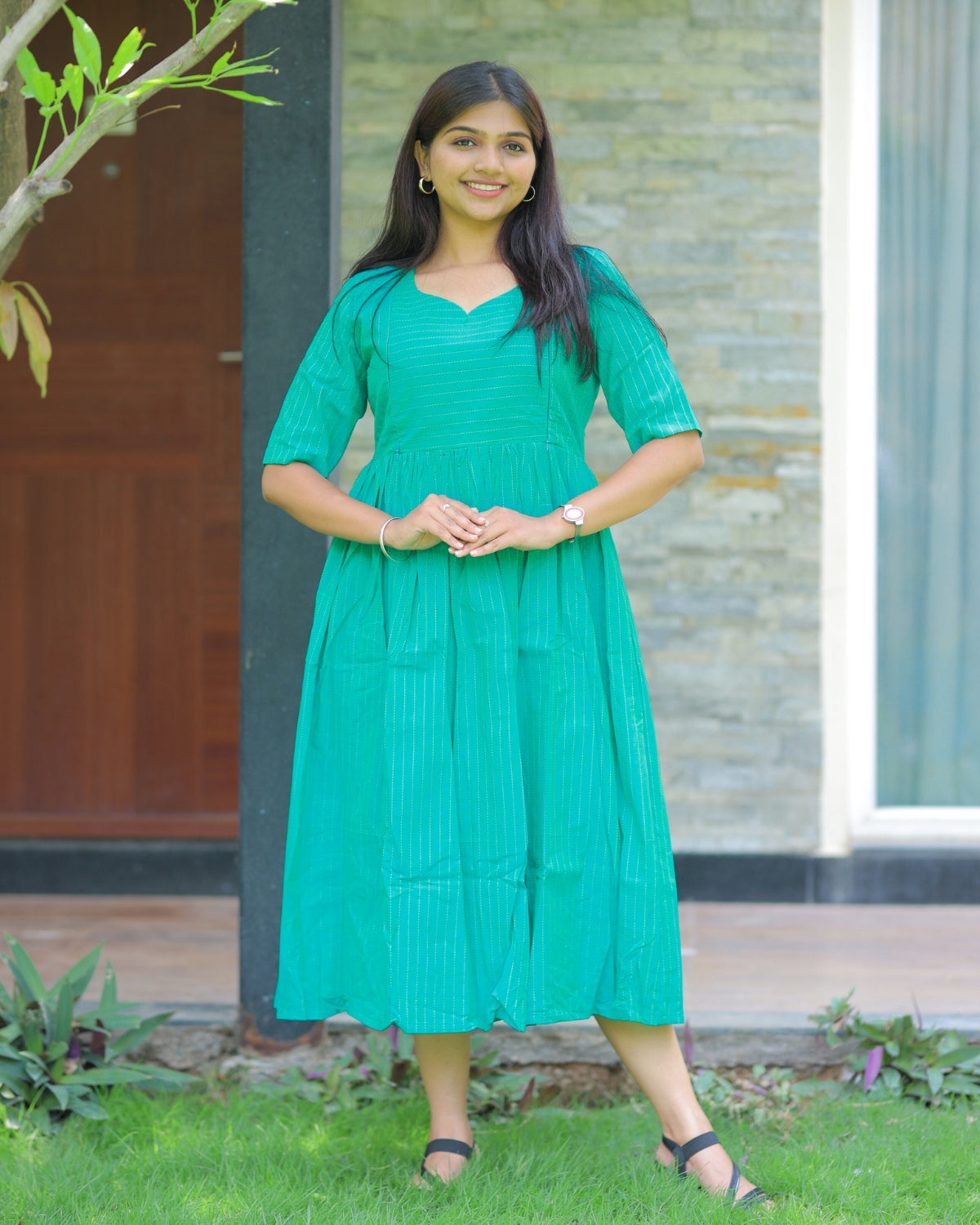 Aarani_lines | Maternity Maxi with Lining