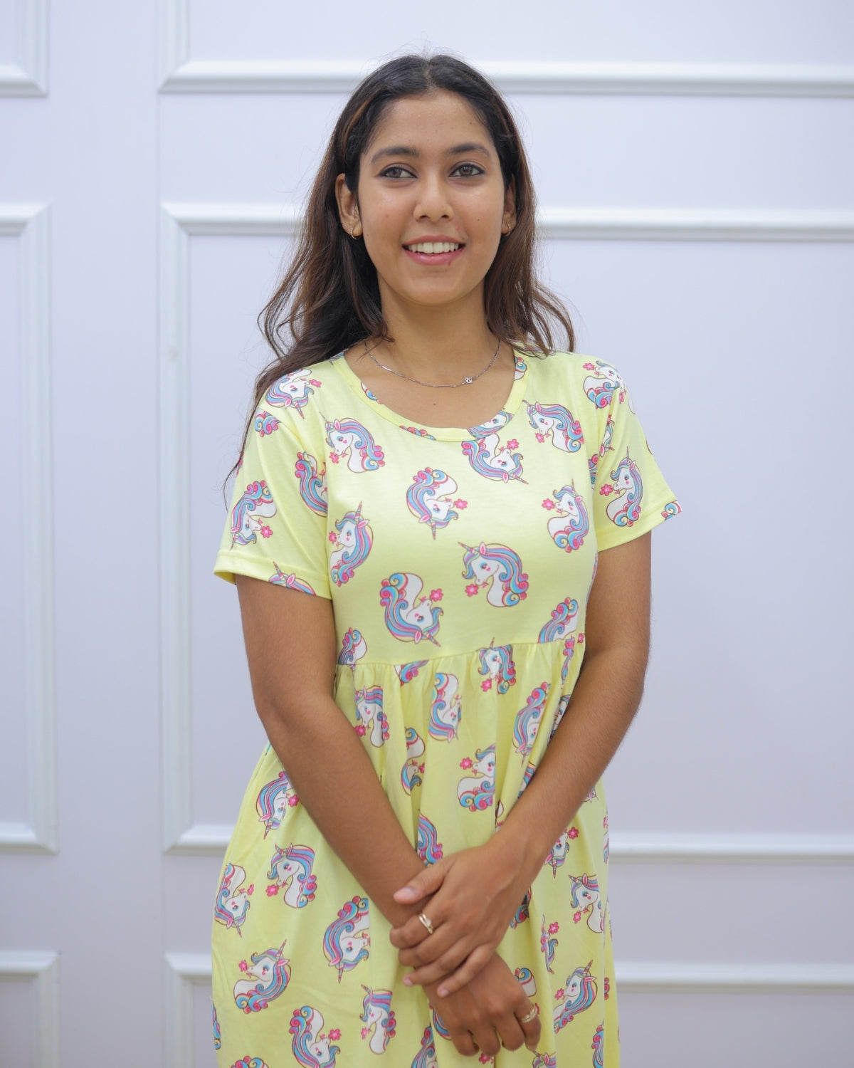 Twisha | Casual Non-Maternity Loungewear - Puff Sleeve | Full Length