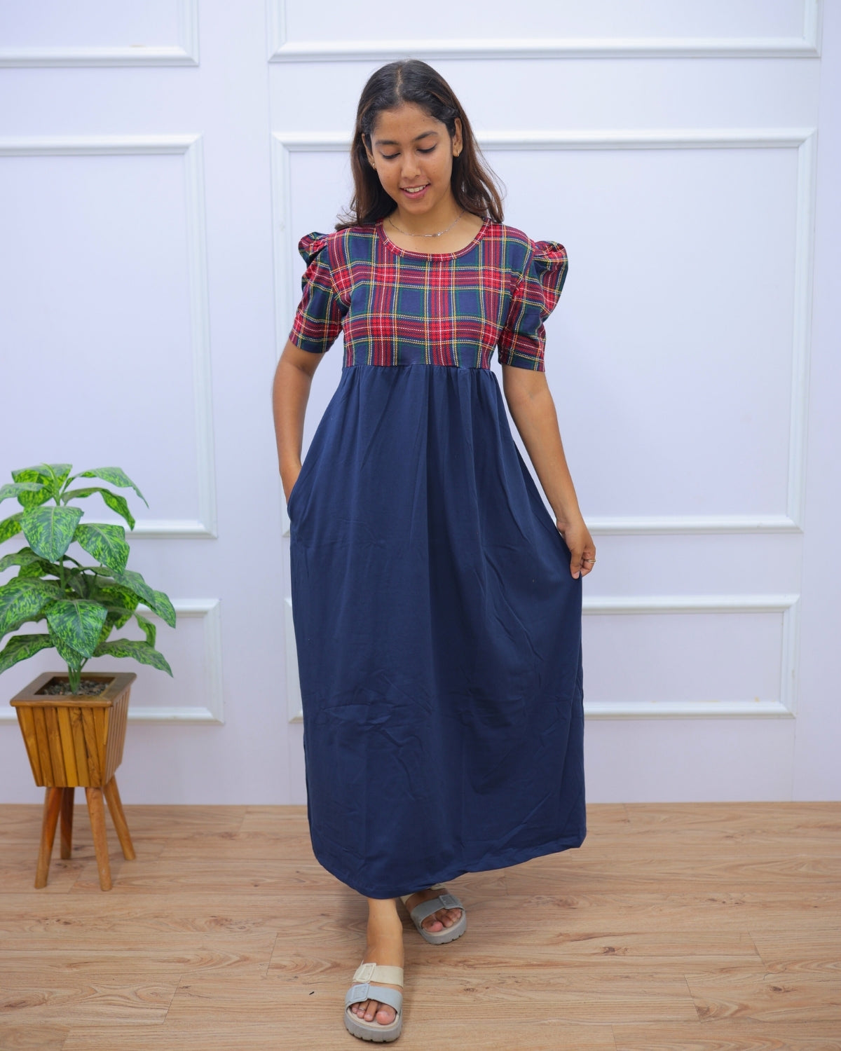 Xena | Casual Non-Maternity Loungewear - Puff Sleeve | Full Length