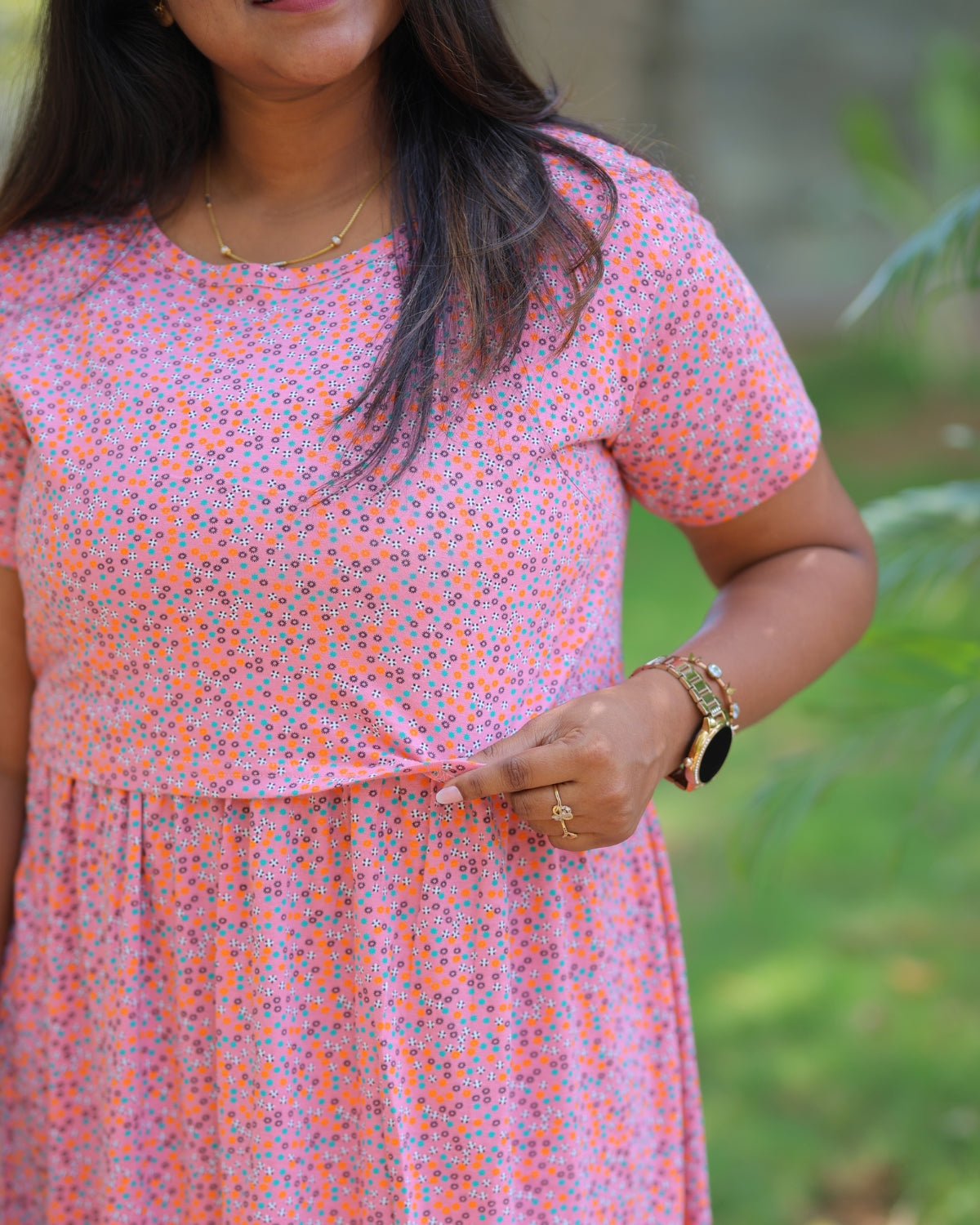 Julie | Zipless Maternity Dress - Normal Sleeves | Full Length Maxi
