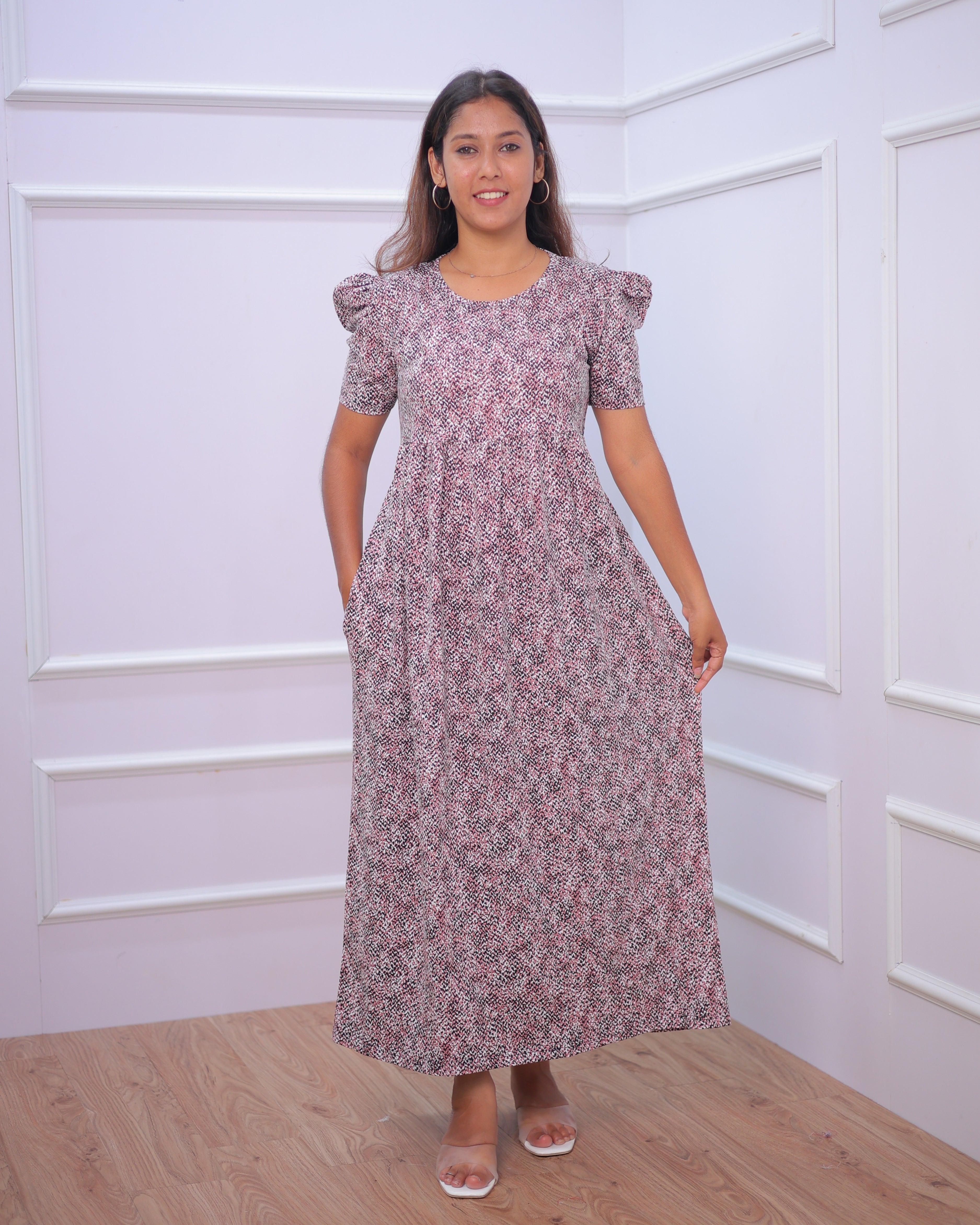 Sahara | Casual Non-Maternity Loungewear - Puff Sleeve | Full Length
