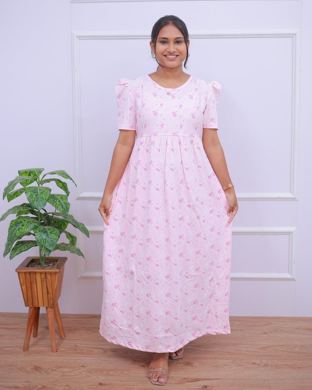Lavanya | Casual Non-Maternity Loungewear - Puff Sleeve | Full Length