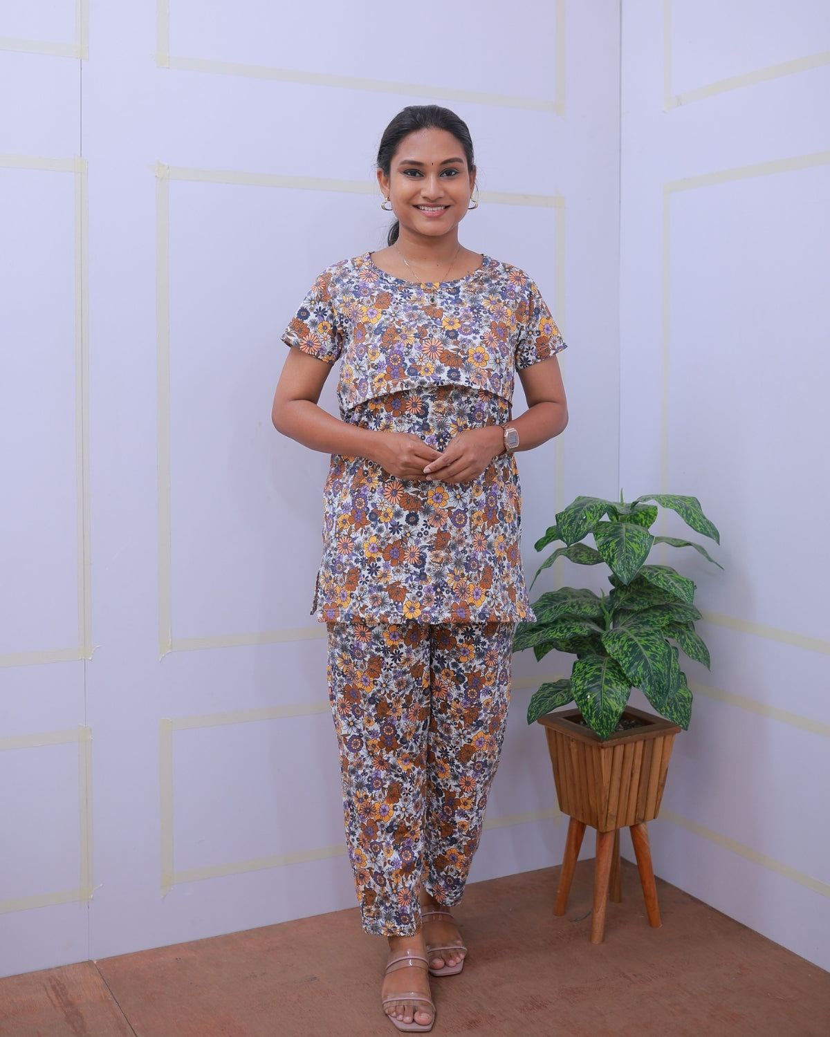 Uthara | Zipless Feeding Pant Set