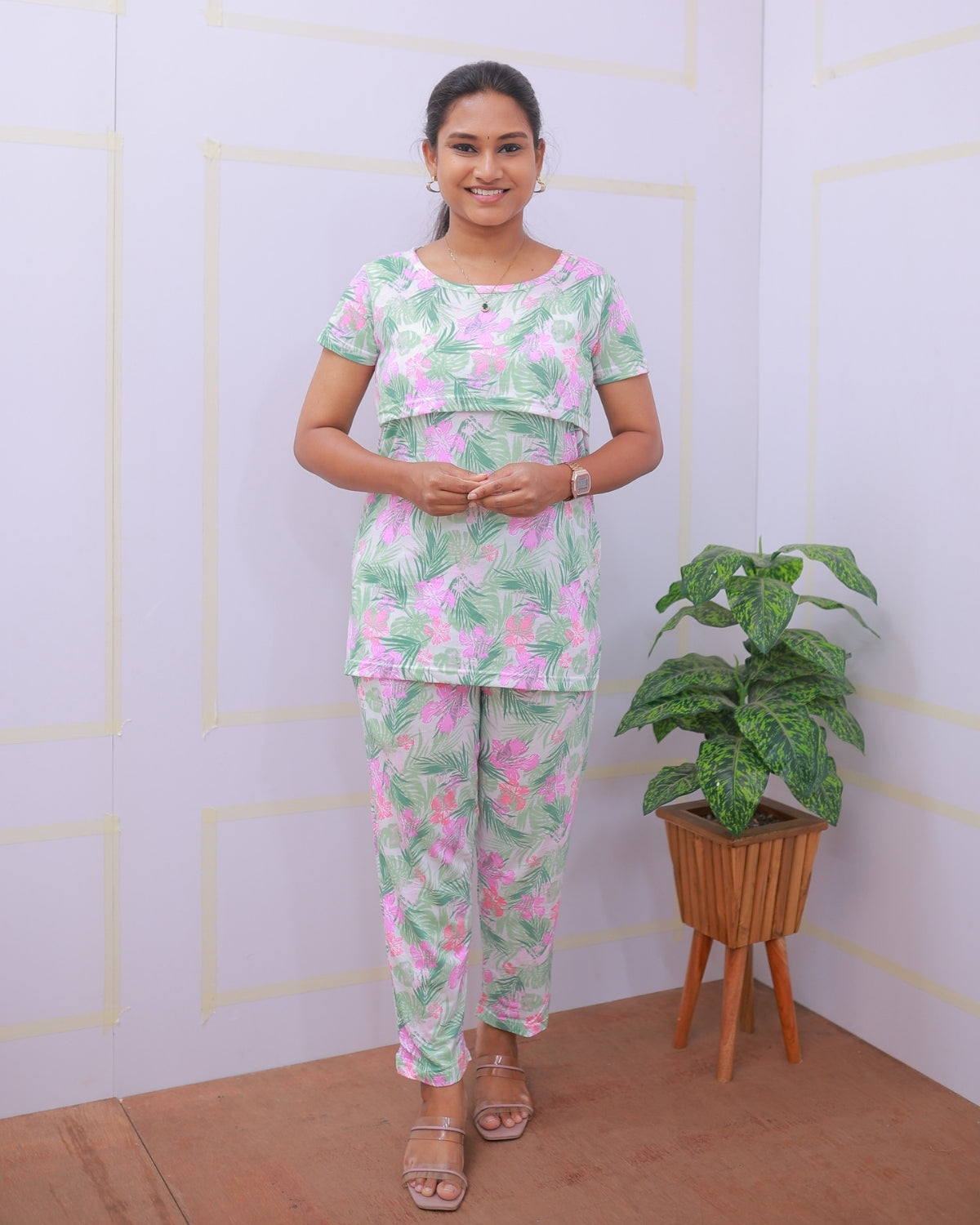 Abarna | Zipless Feeding Pant Set