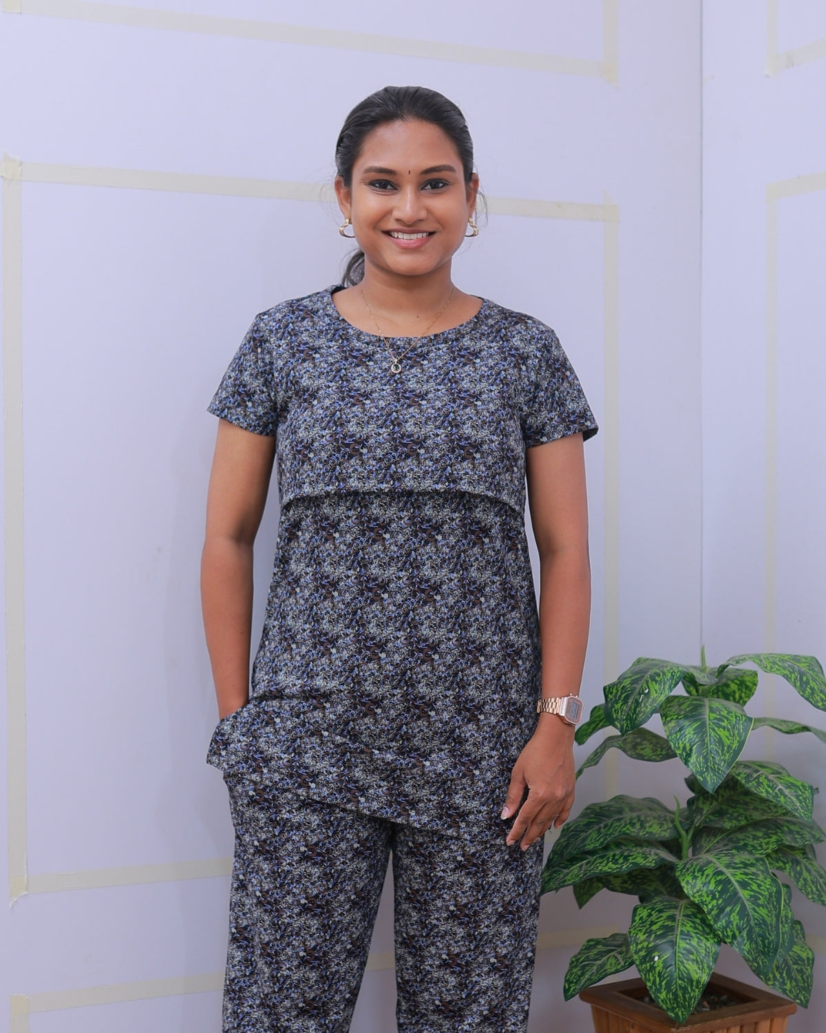 Zulekha | Zipless Feeding Pant Set