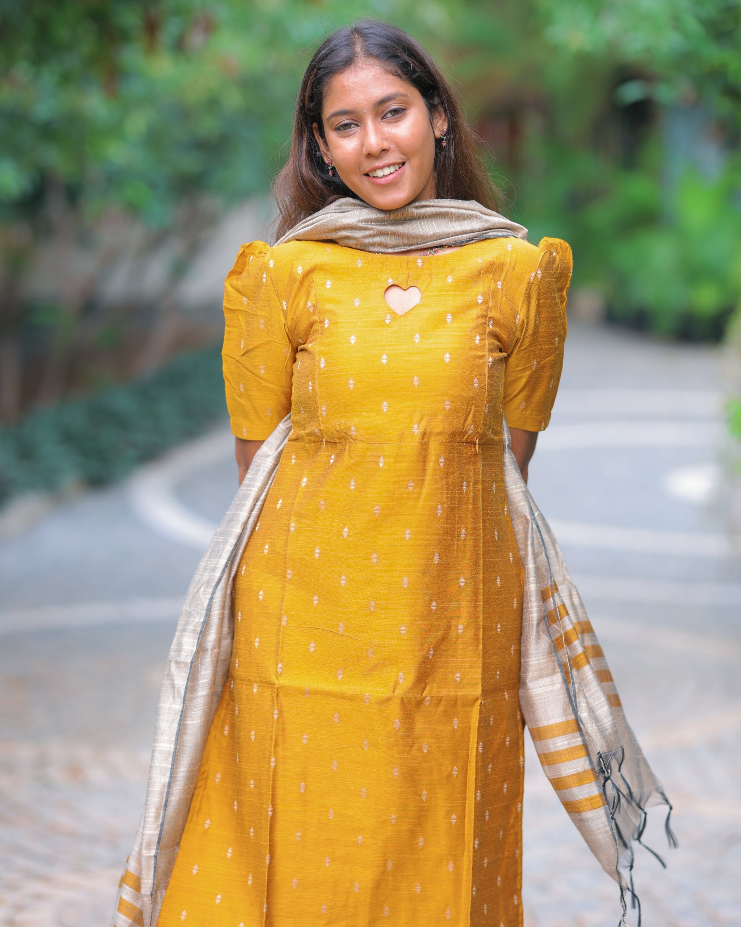 Golden_Kanmani Maternity Kurti Set