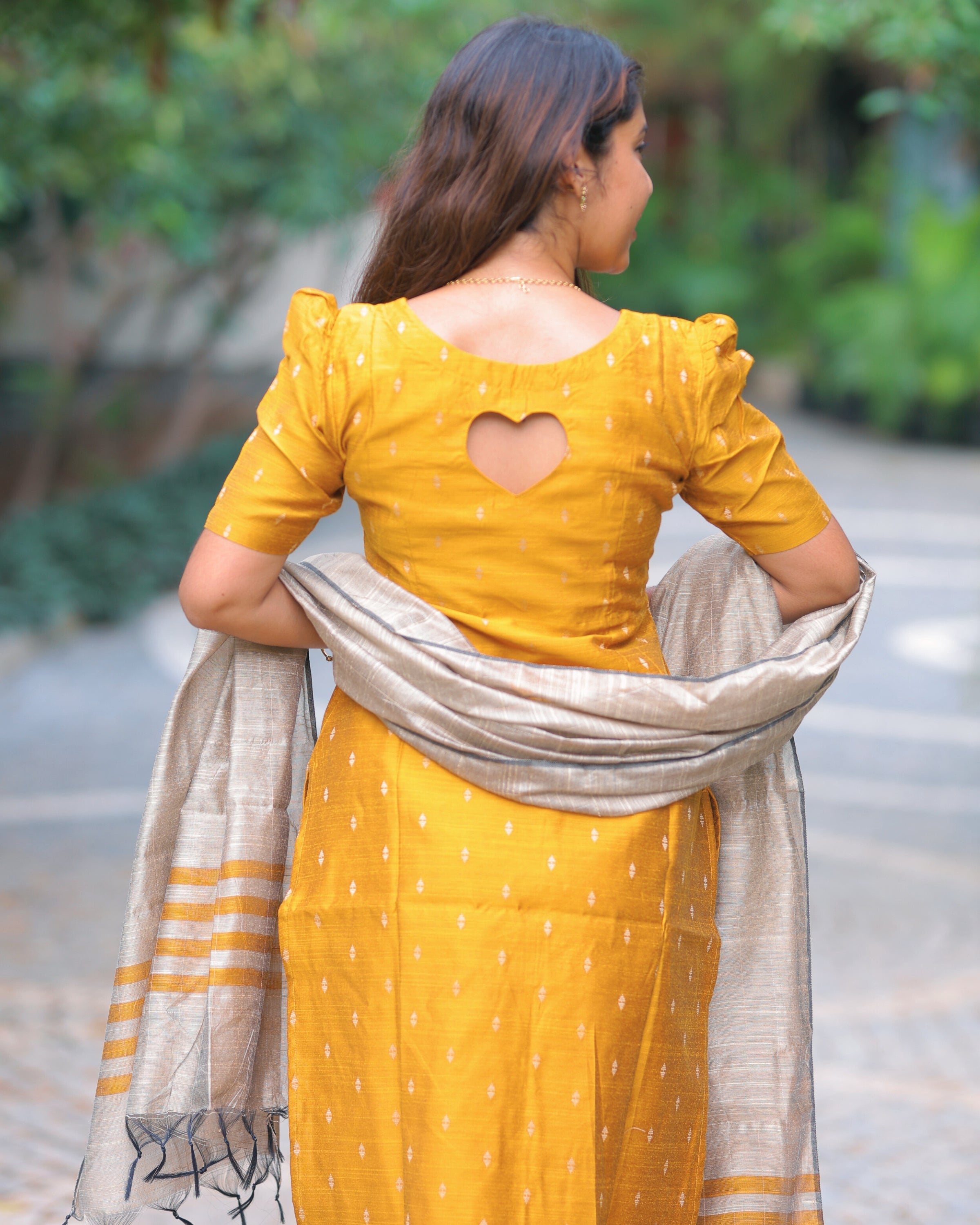 Golden_Kanmani Maternity Kurti Set