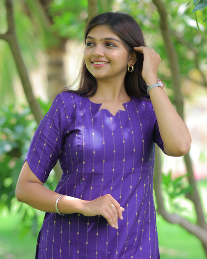 Purple_Thugil | Maternity Kurti with Lining [TOP ONLY]