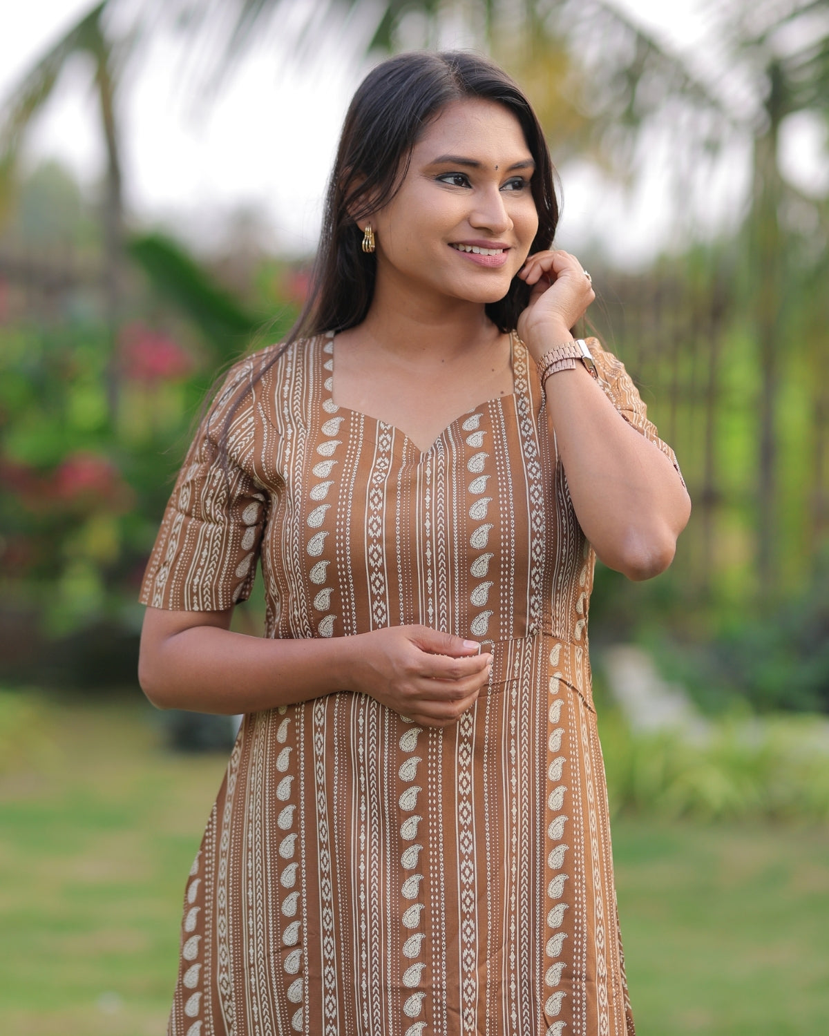 Brown - Aruvi | Maternity Kurti