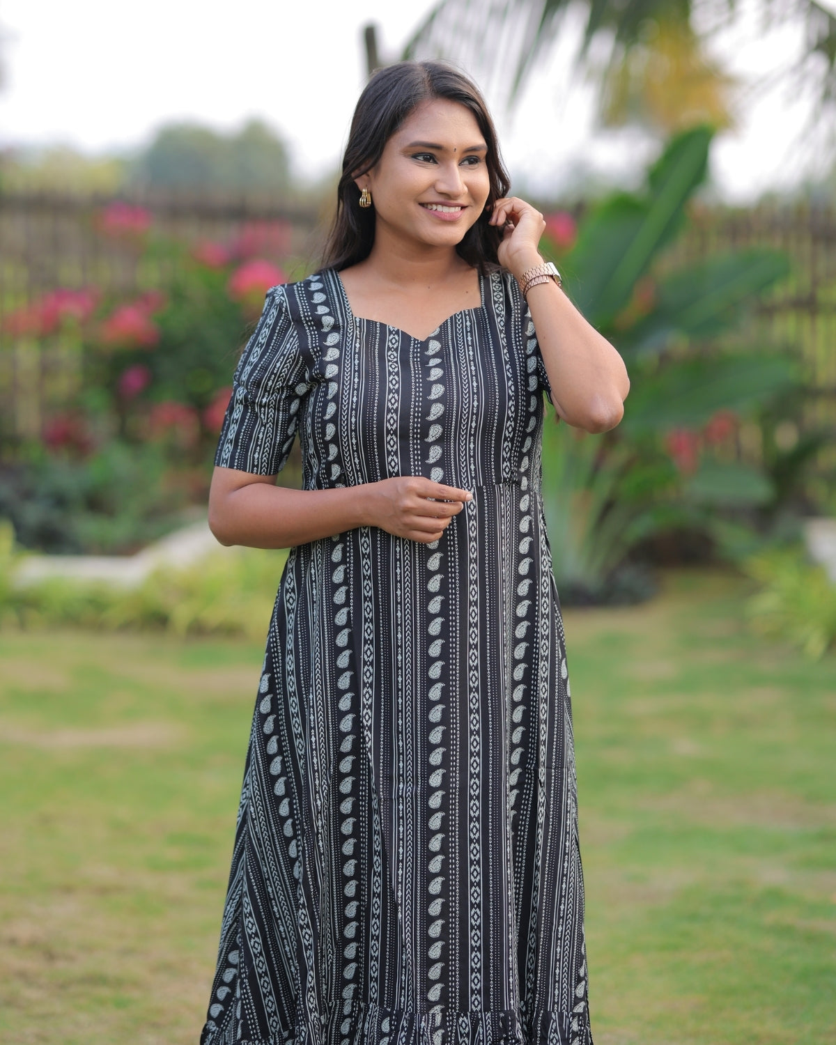 Black - Aruvi | Maternity Kurti