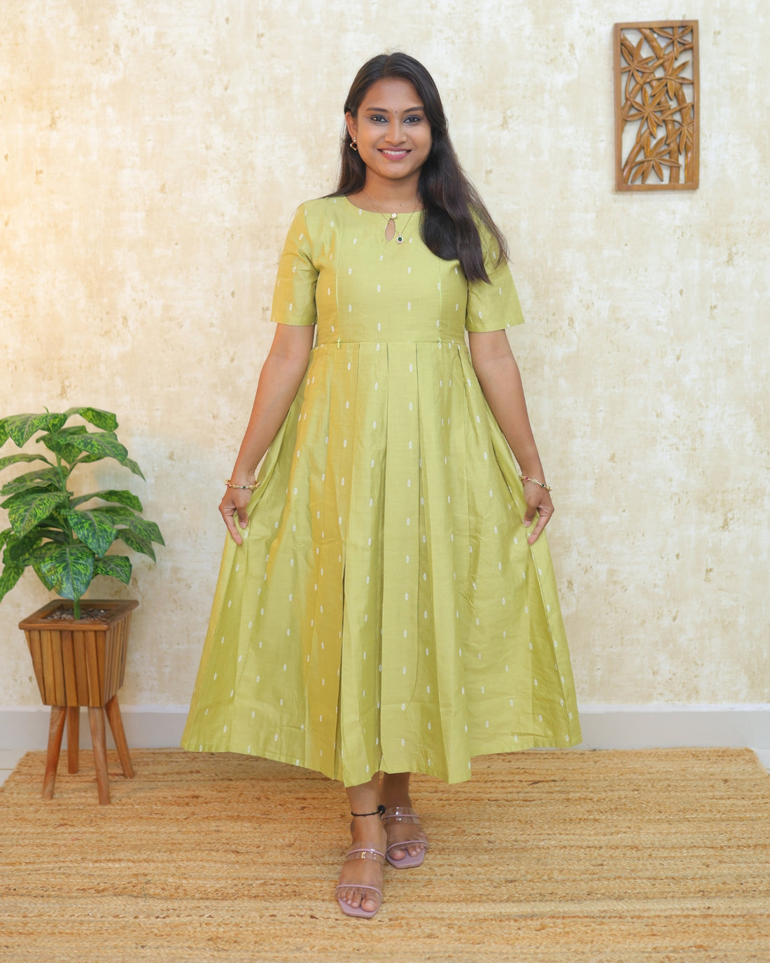 Pastel Green | Tussar Kurti with Lining [FEEDING &amp; NON FEEDING]