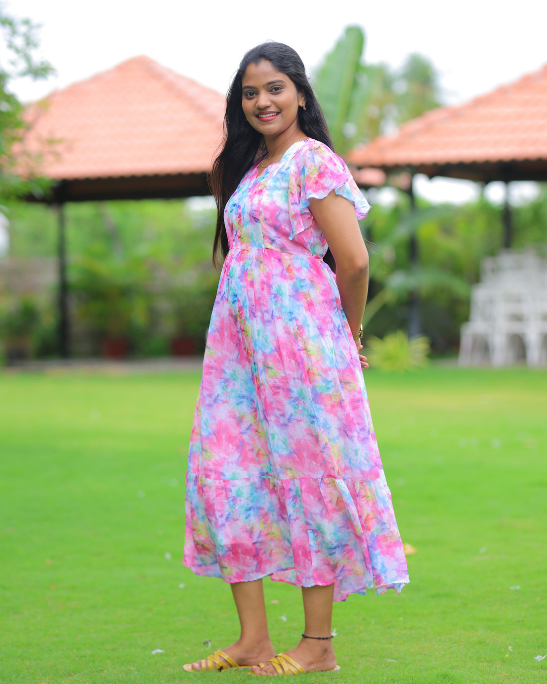 Sreya | Maternity Maxi with Full Lining [Double Side Zips]