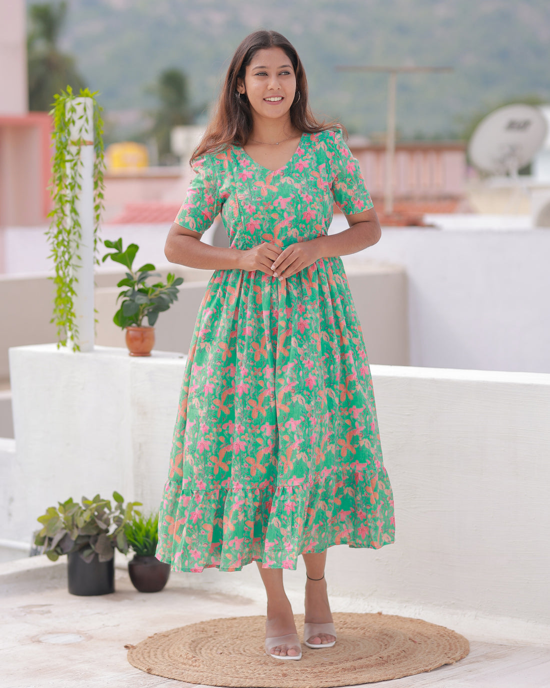Bhuvika | Maternity Maxi with Full Lining [Double Side Zips]
