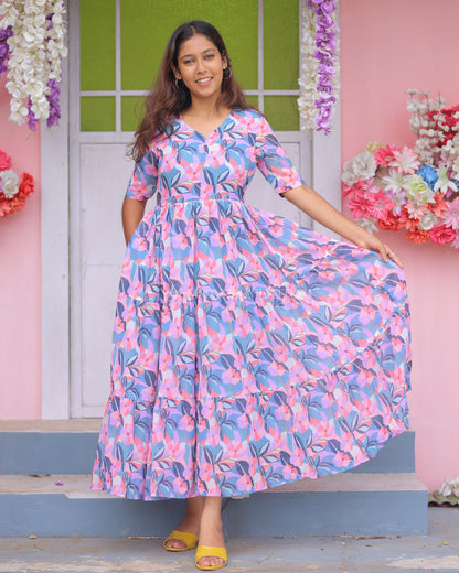 Pastel Blond Maxi with Lining [Center Zip]