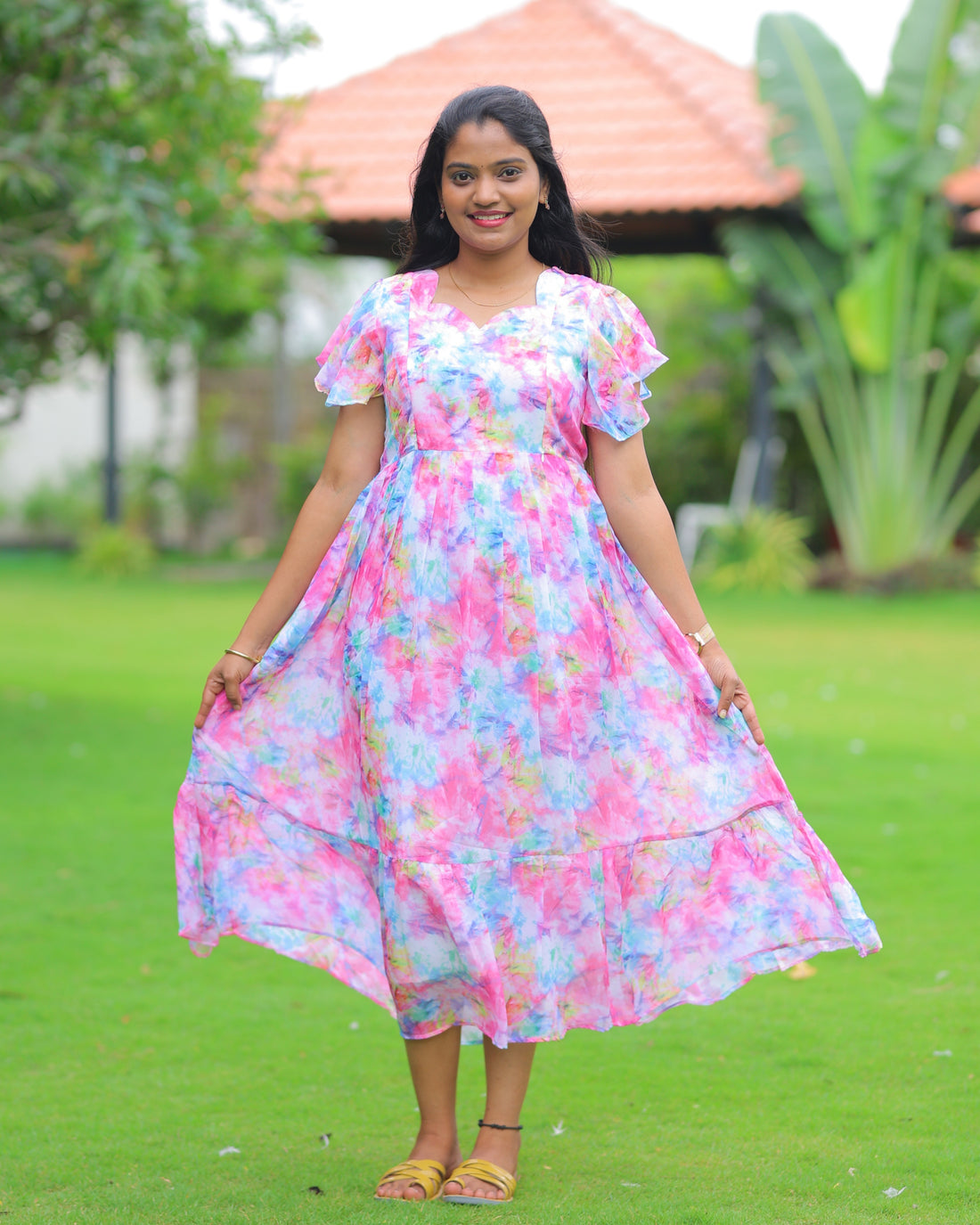 Sreya | Maternity Maxi with Full Lining [Double Side Zips]