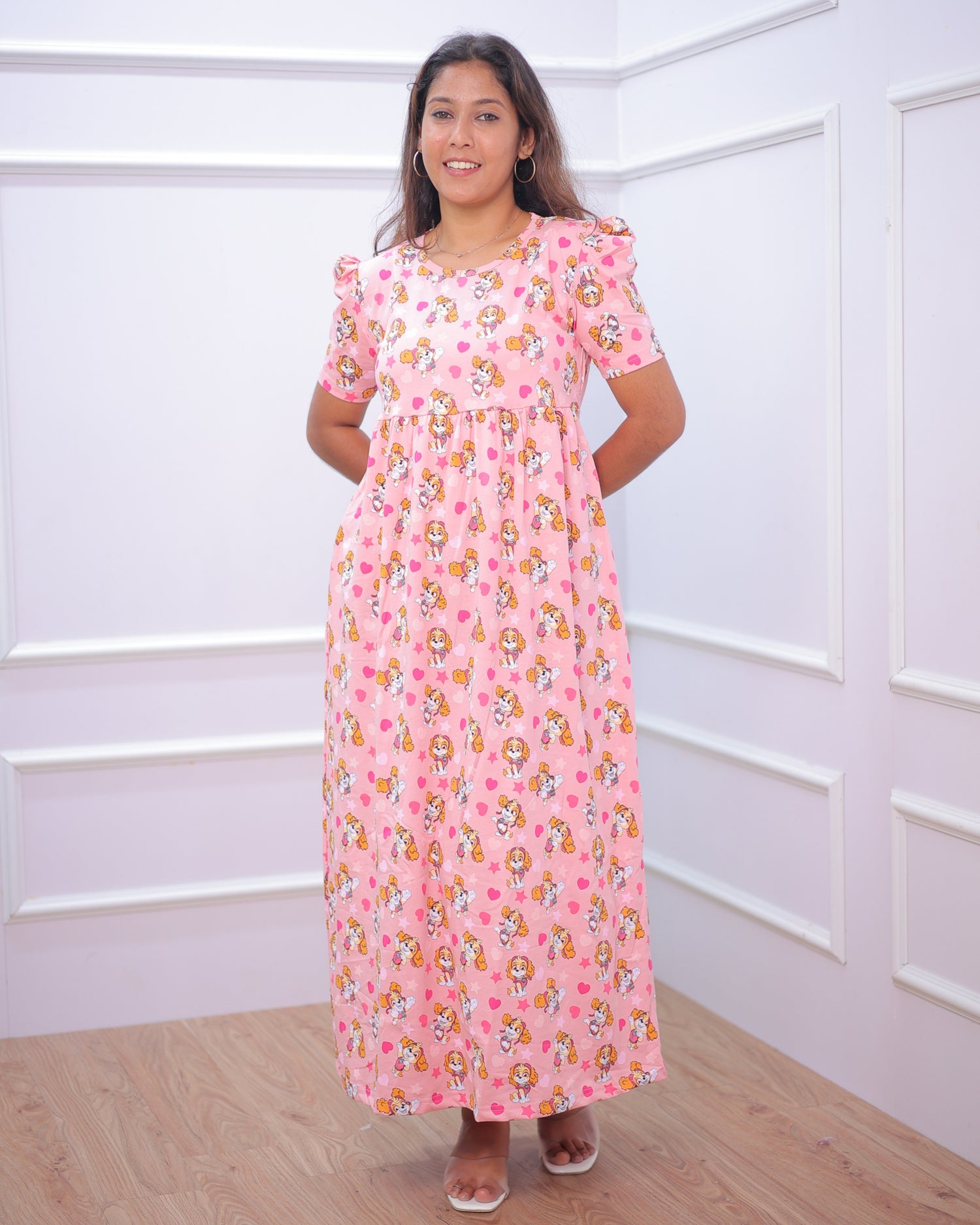 Puppy | Casual Non-Maternity Loungewear - Puff Sleeve | Full Length