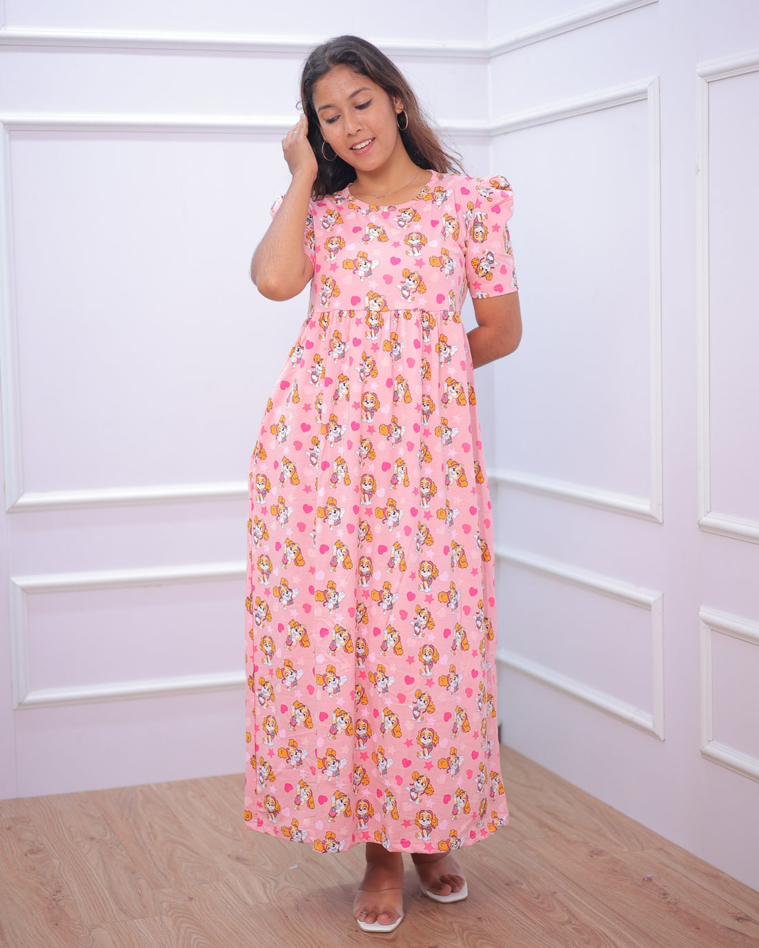 Puppy | Casual Non-Maternity Loungewear - Puff Sleeve | Full Length