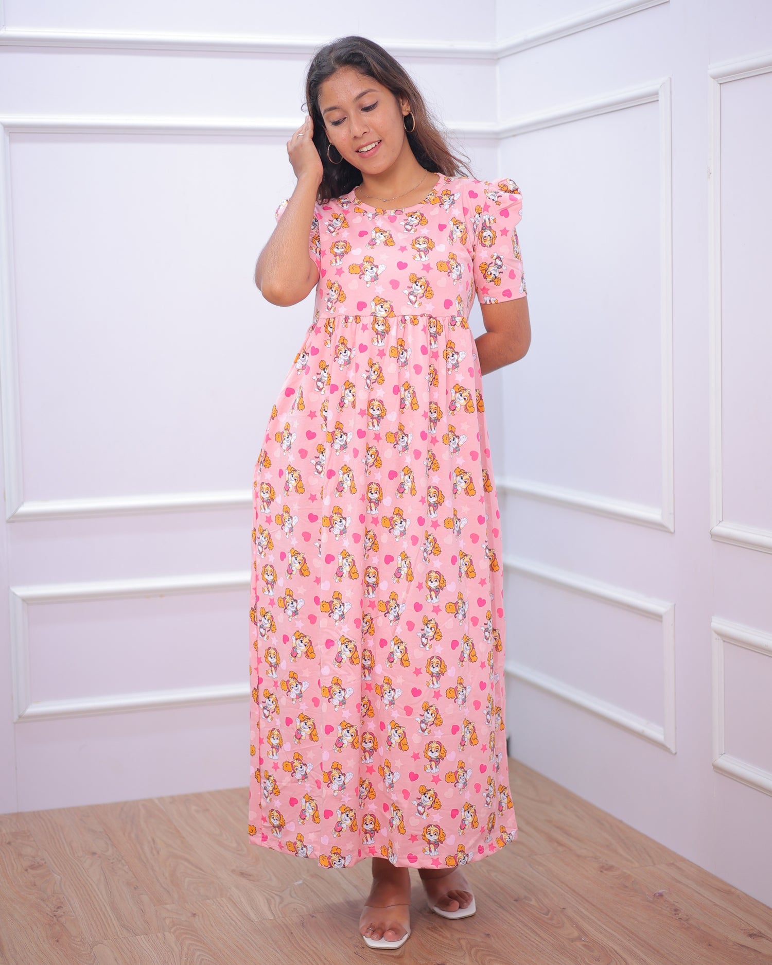 Puppy | Casual Non-Maternity Loungewear - Puff Sleeve | Full Length