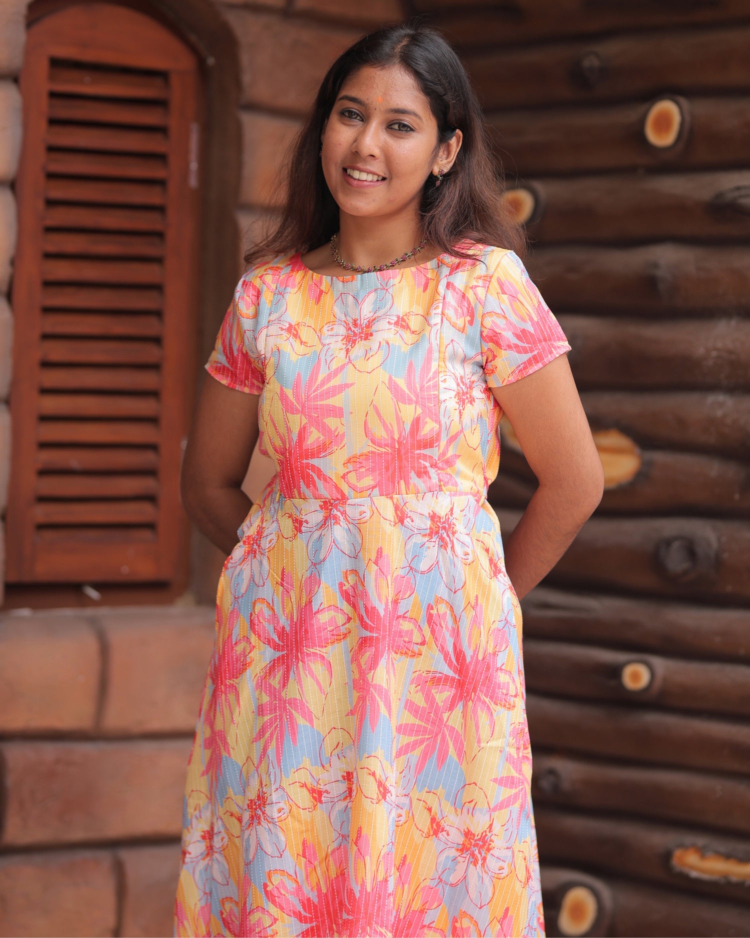 Pooja | Maternity Maxi with Top Lining [Double Side Zips]