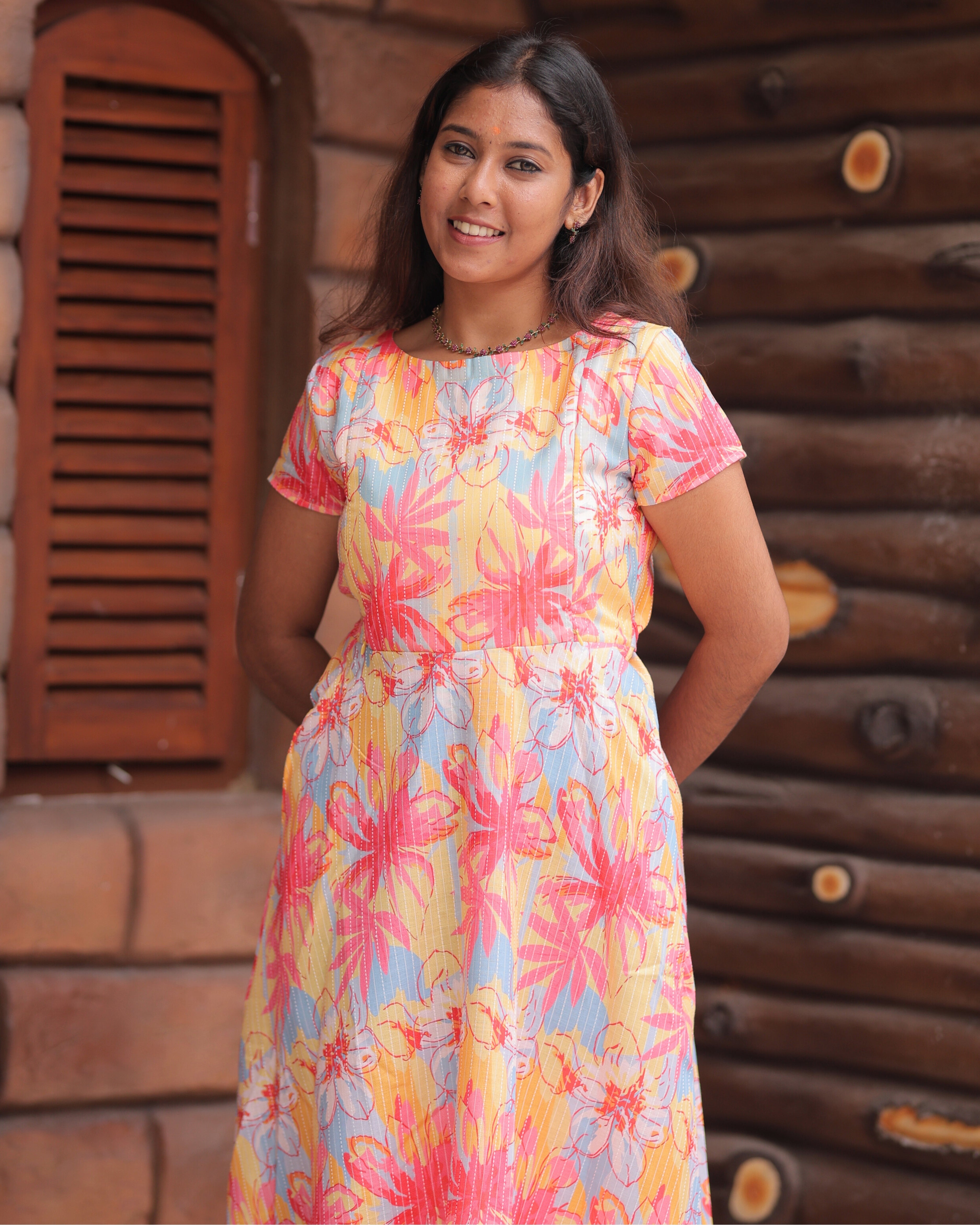 Pooja | Maternity Maxi with Top Lining [Double Side Zips]
