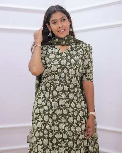 Nakshatra | Maternity Kurti with Lining [TOP + PANT + DUPATTA]