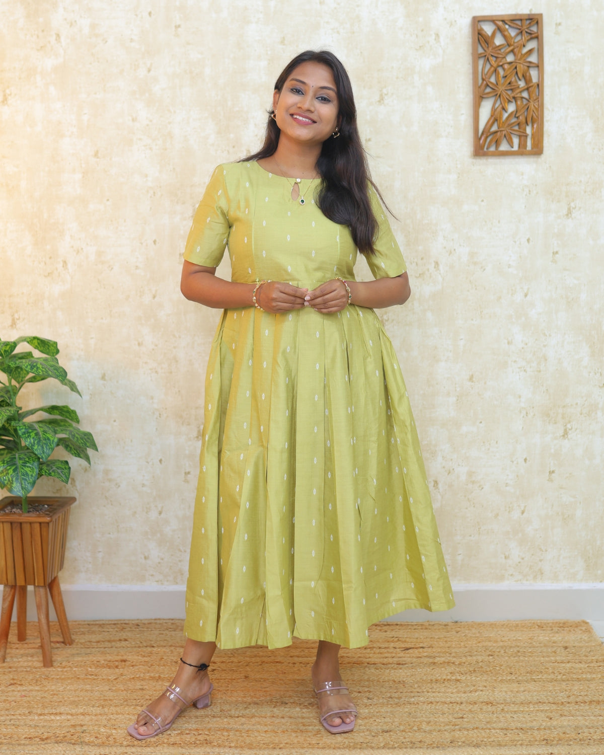 Pastel Green | Non-Maternity Kurti [Tussar Silk]