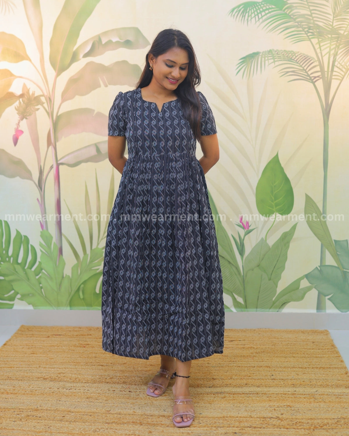 Black-Zigzag | Maternity Kurti with Lining