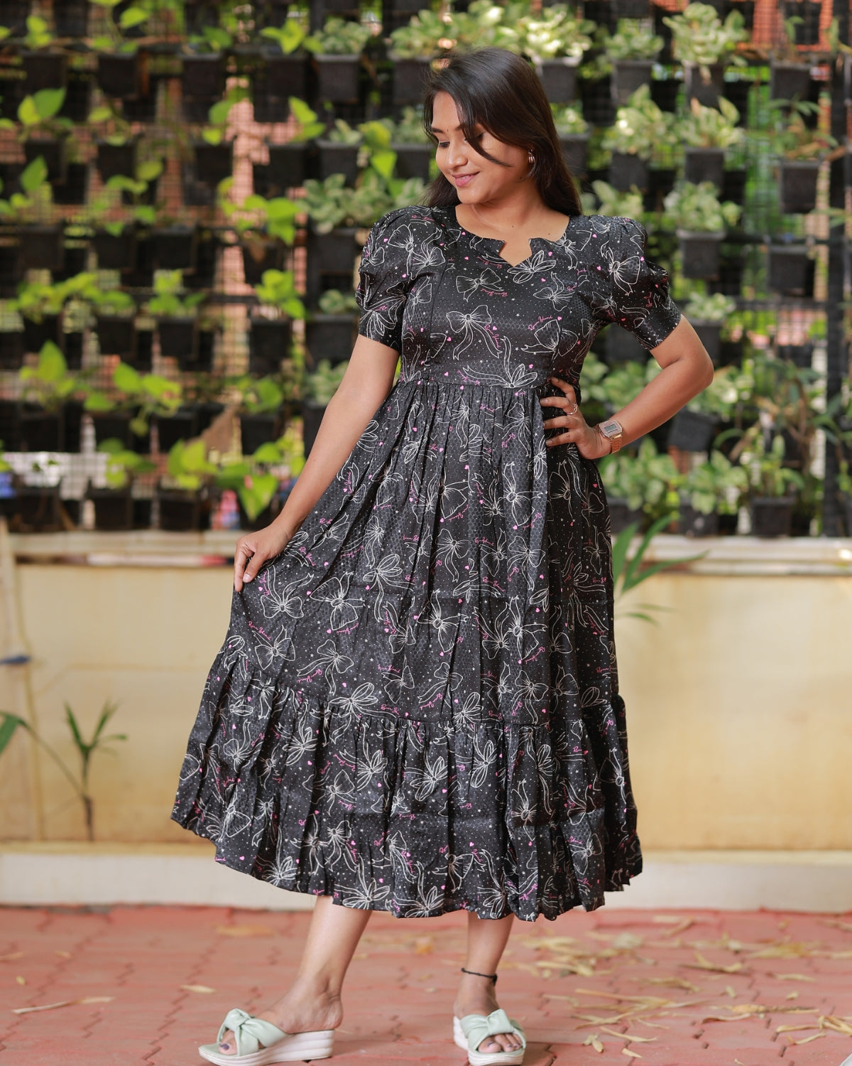 Black Bow | Maternity Kurti