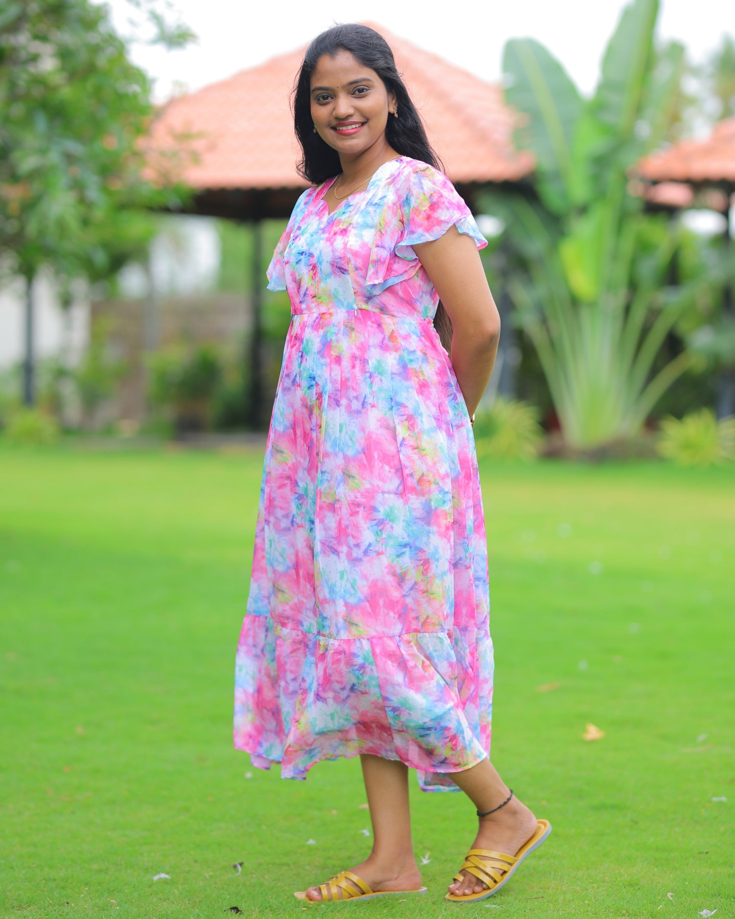 Sreya | Maternity Maxi with Full Lining [Double Side Zips]