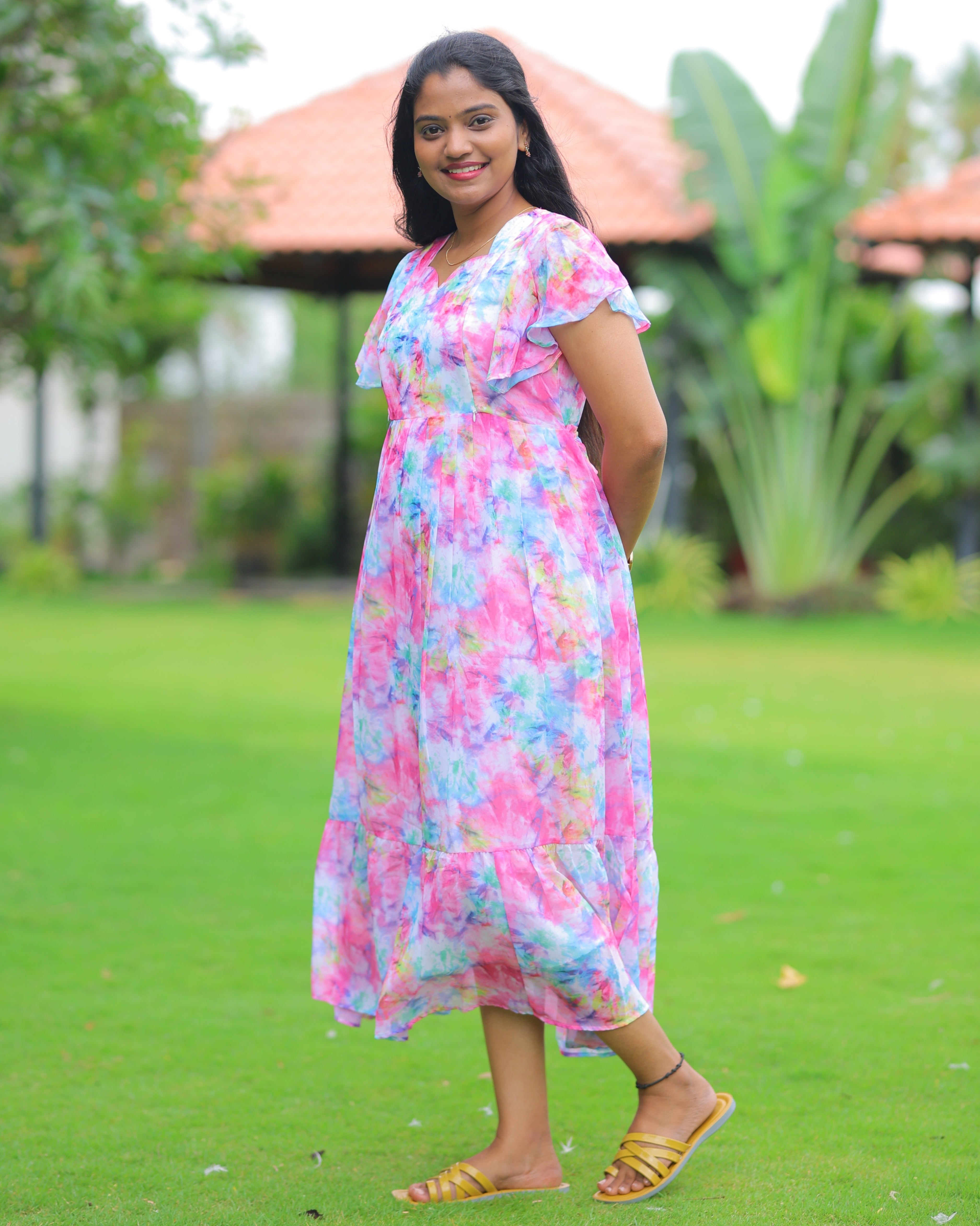 Sreya | Maternity Maxi with Full Lining [Double Side Zips]
