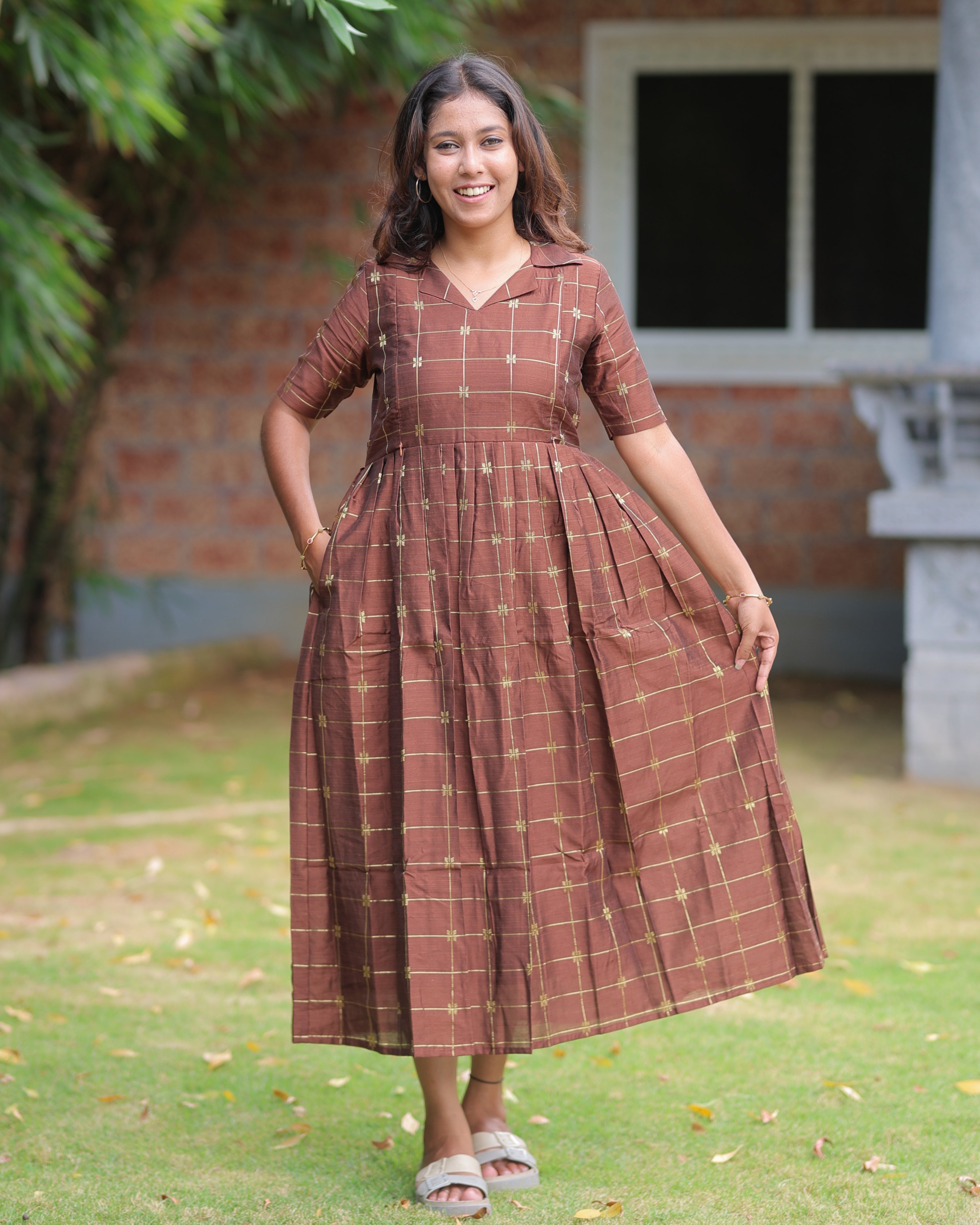 Kavithai | Maternity Maxi with Full Lining [Double Side Zips]