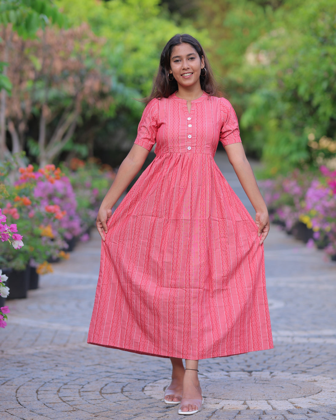Ziva_V2 Maternity Maxi with Top Lining [Double Side Zips]