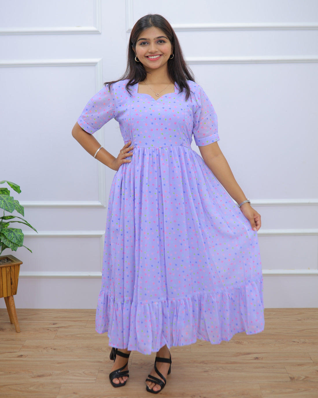 Vio-Bloom | Maternity Maxi with Full Lining [Double Side Zips]