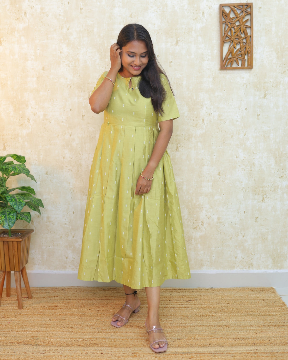 Pastel Green | Non-Maternity Kurti [Tussar Silk]