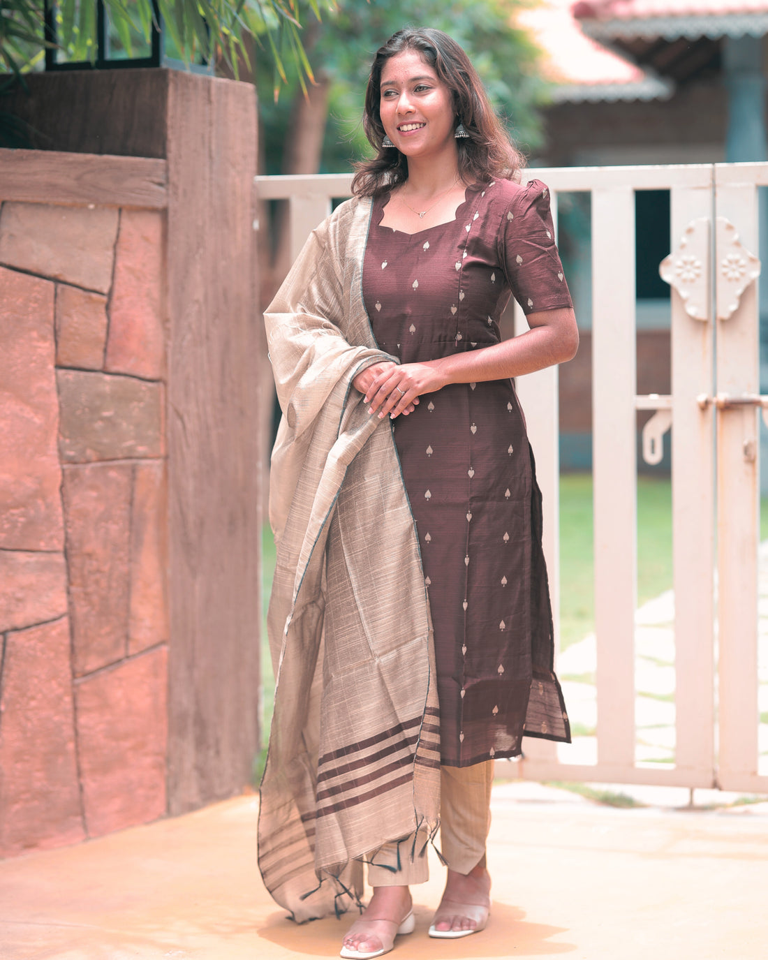 Vinutha | Maternity Kurti with Lining [TOP + PANT + DUPATTA]- DISPATCH DATE - SEP 15
