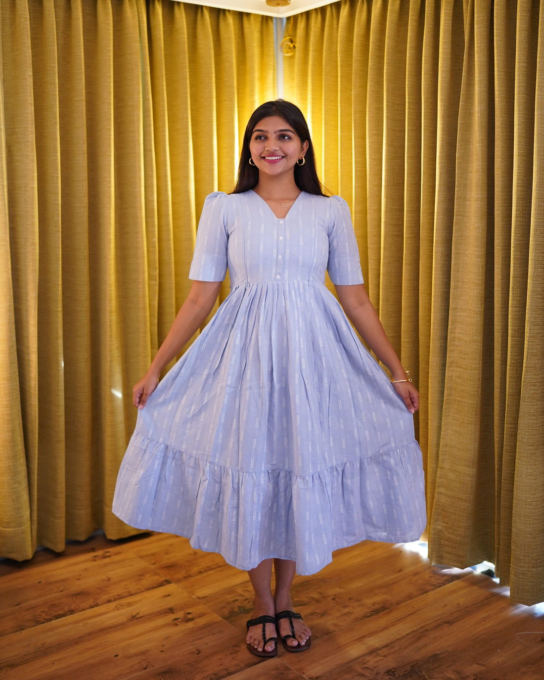 Diya_V4 | Maternity Maxi with Top Lining [Double Side Zips]