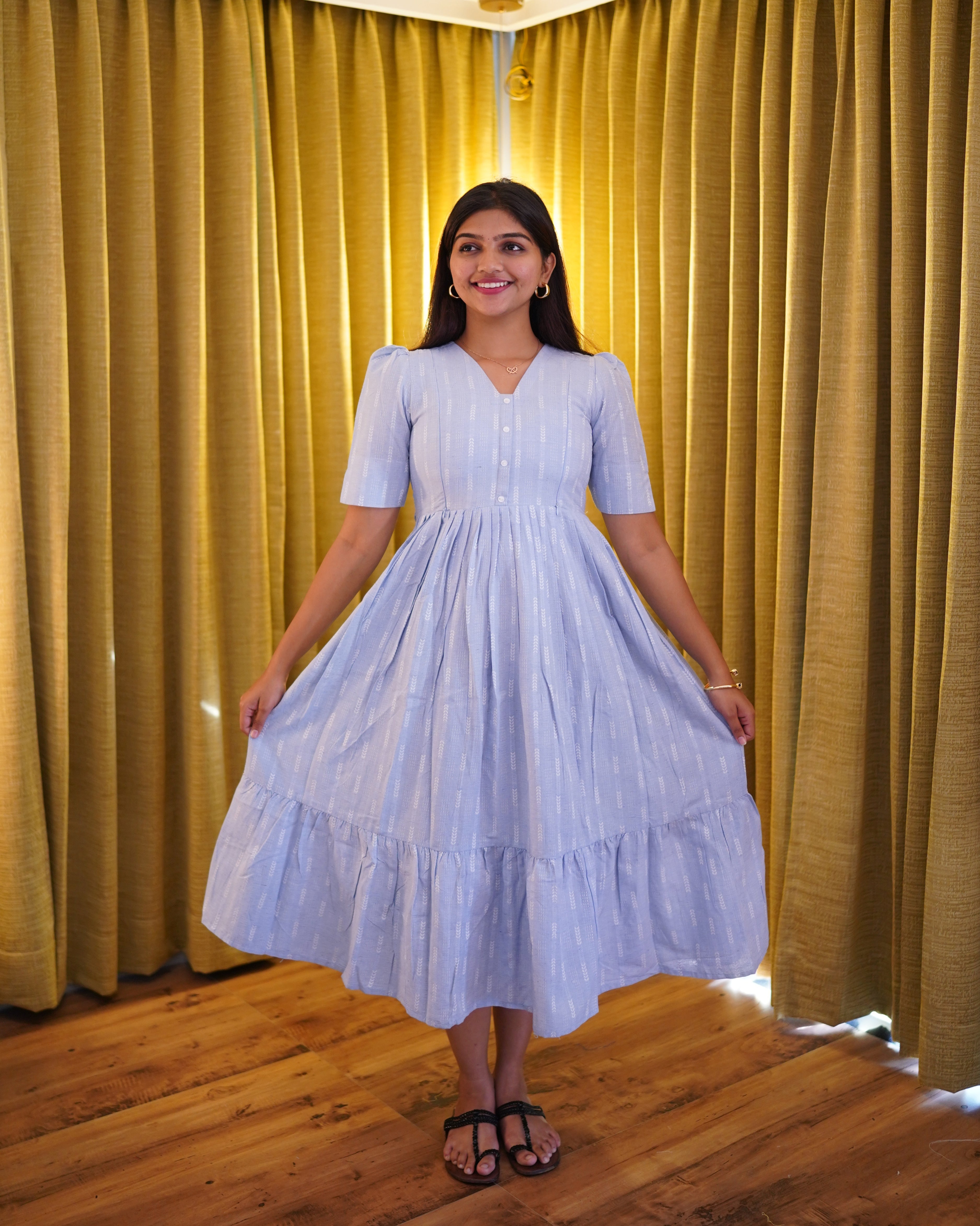 Diya_V4 | Maternity Maxi with Top Lining [Double Side Zips]