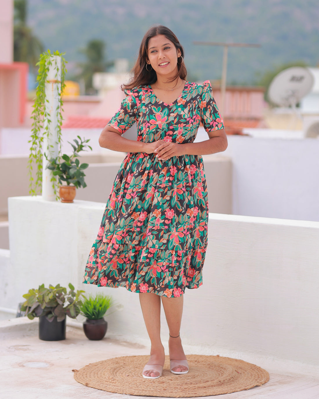 Chetna | Maternity Maxi with Full Lining [Double Side Zips]