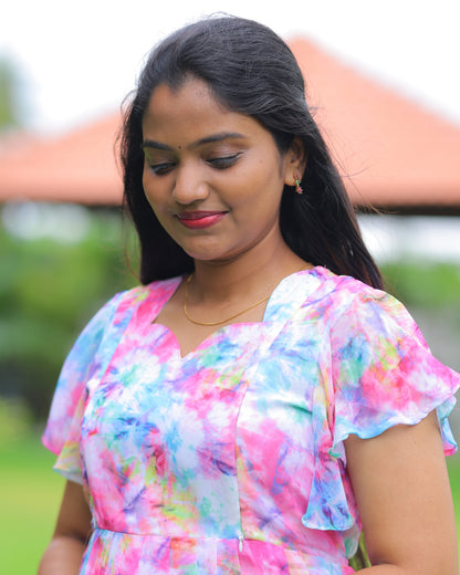Sreya | Maternity Maxi with Full Lining [Double Side Zips]